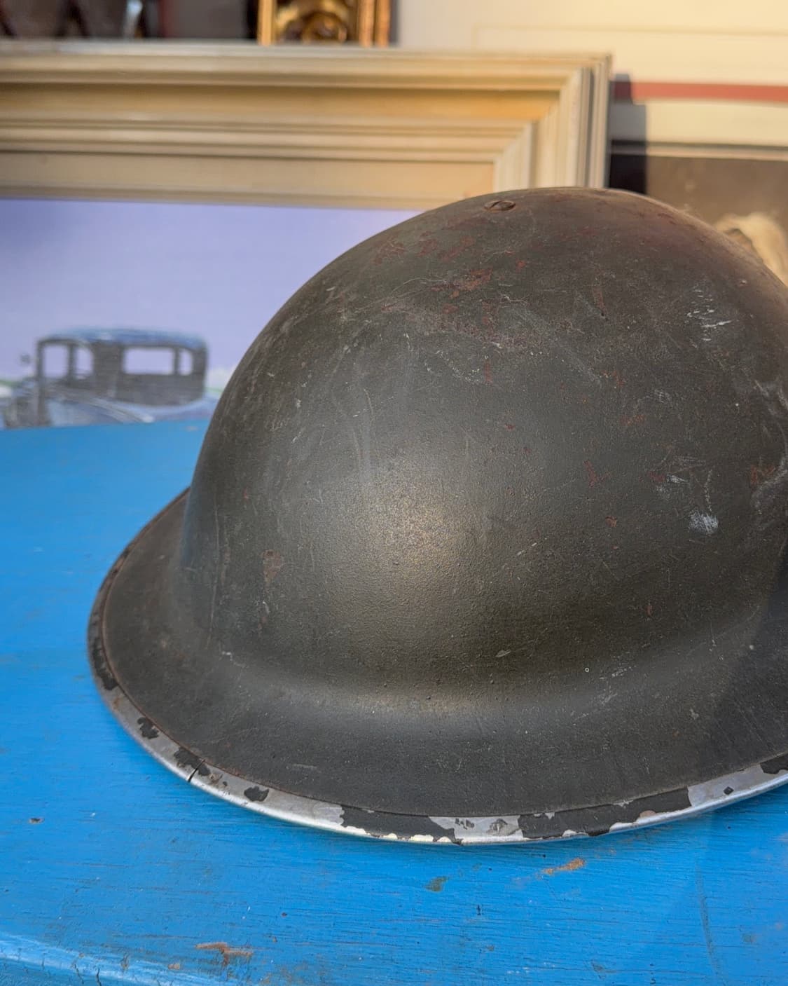 빈티지 소품 1950년 WWII 영국군 철모 상품이미지3