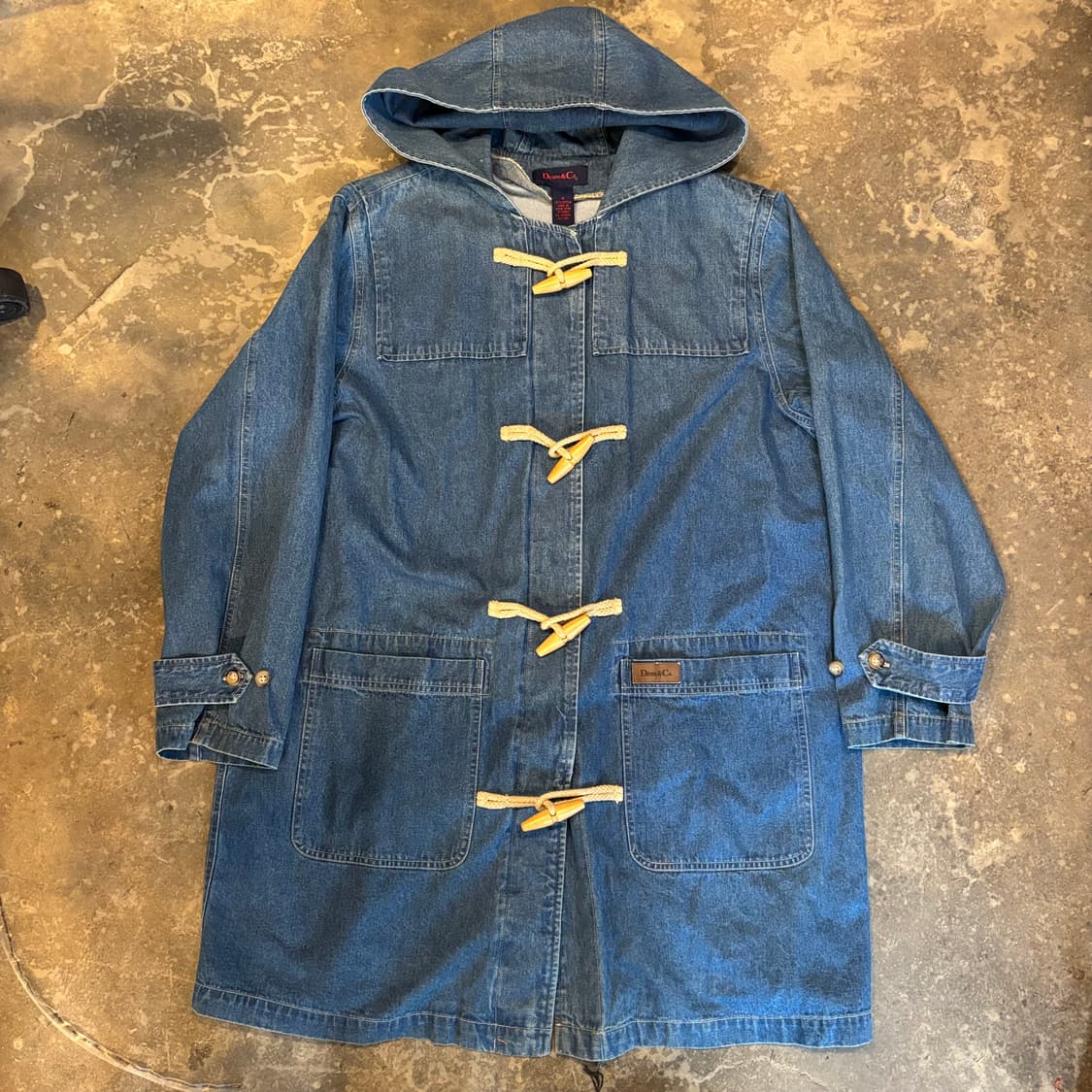 빈티지 데님앤 코 데님 더플 코트 상품이미지1
