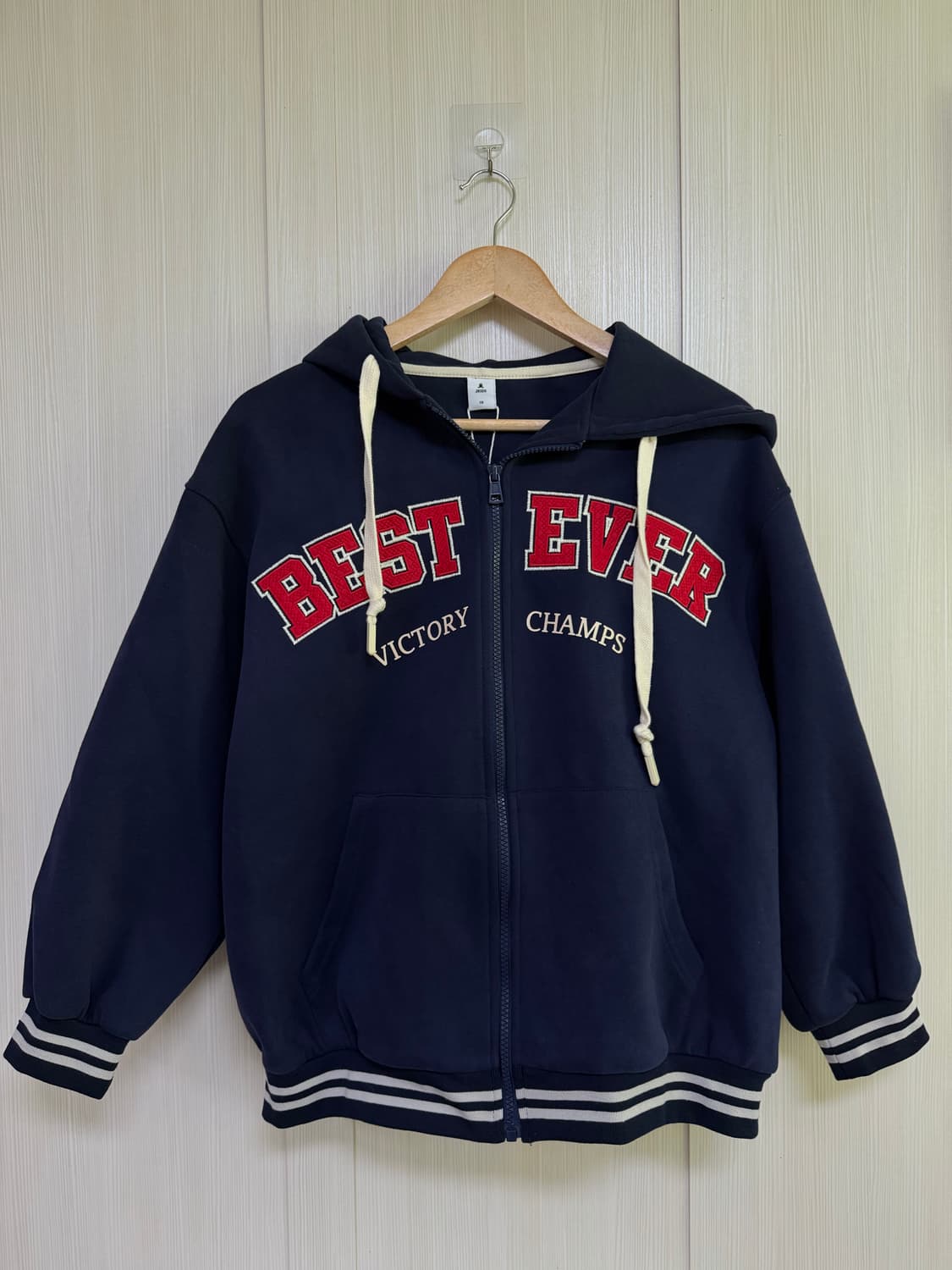 네이비 컬리지 후드집업 상품이미지8