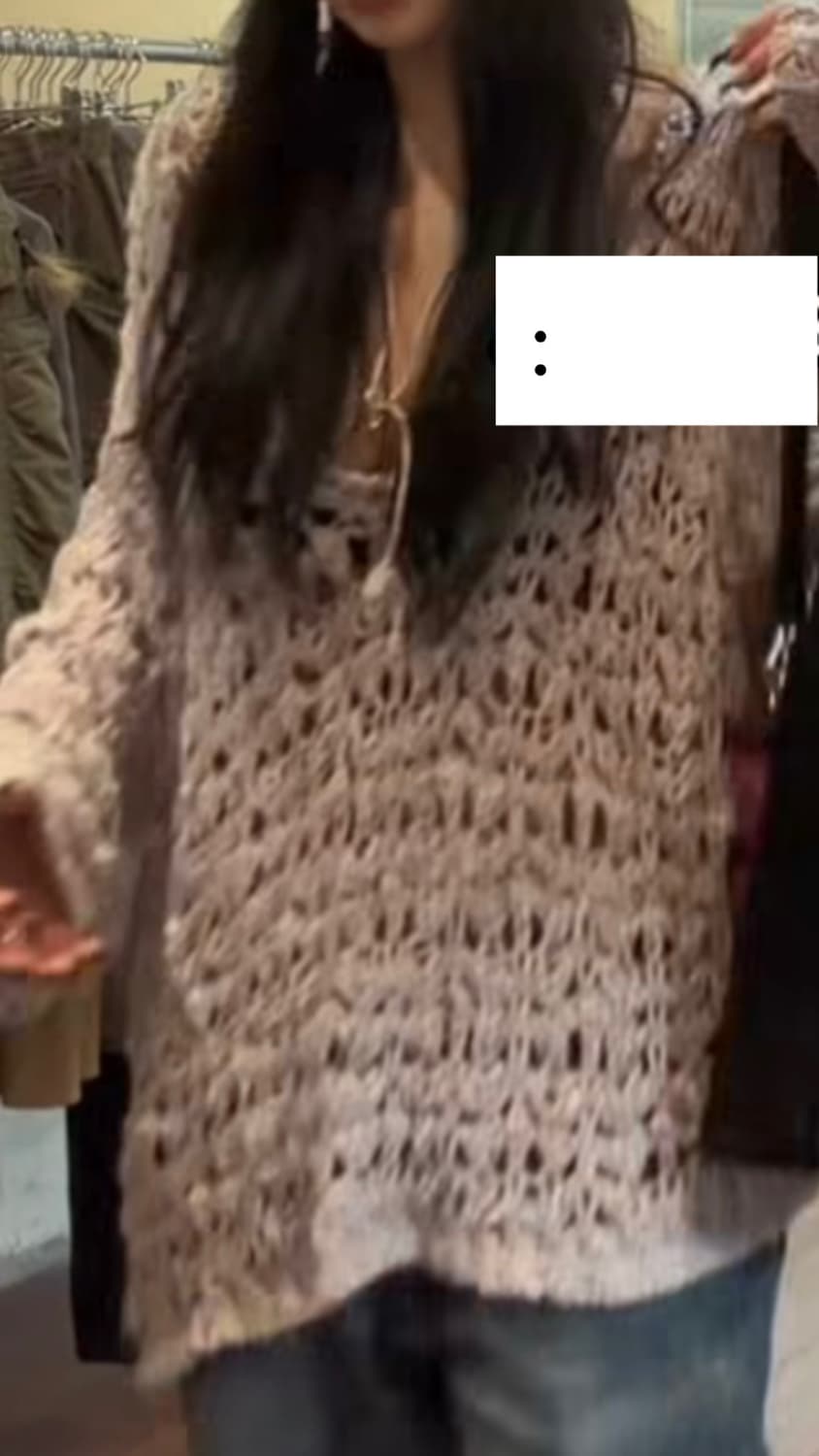 빈티지 그물 니트 오버핏 상품이미지3