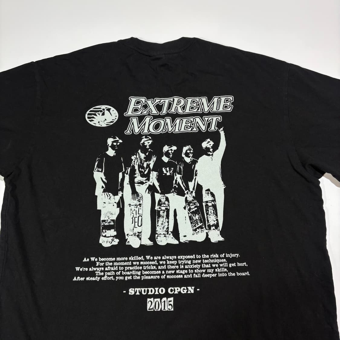 빈티지 익스트림모먼트 블랙 로고 반팔티 상품이미지5
