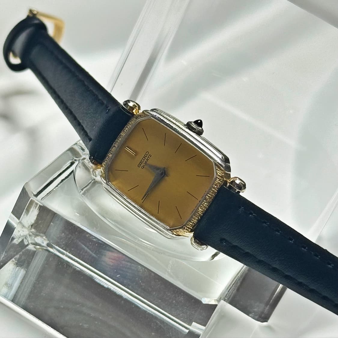 80s90s 빈티지 세이코 골드 텍스처 베젤 콤비 워치 상품이미지1