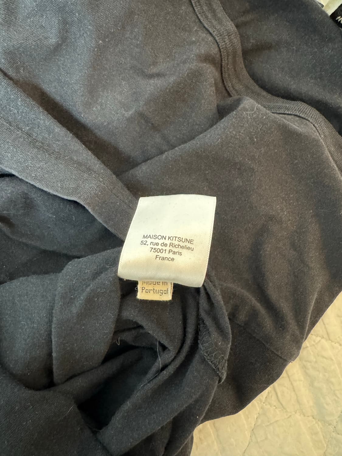 메종키츠네 포켓 반팔 블랙 L 상품이미지4