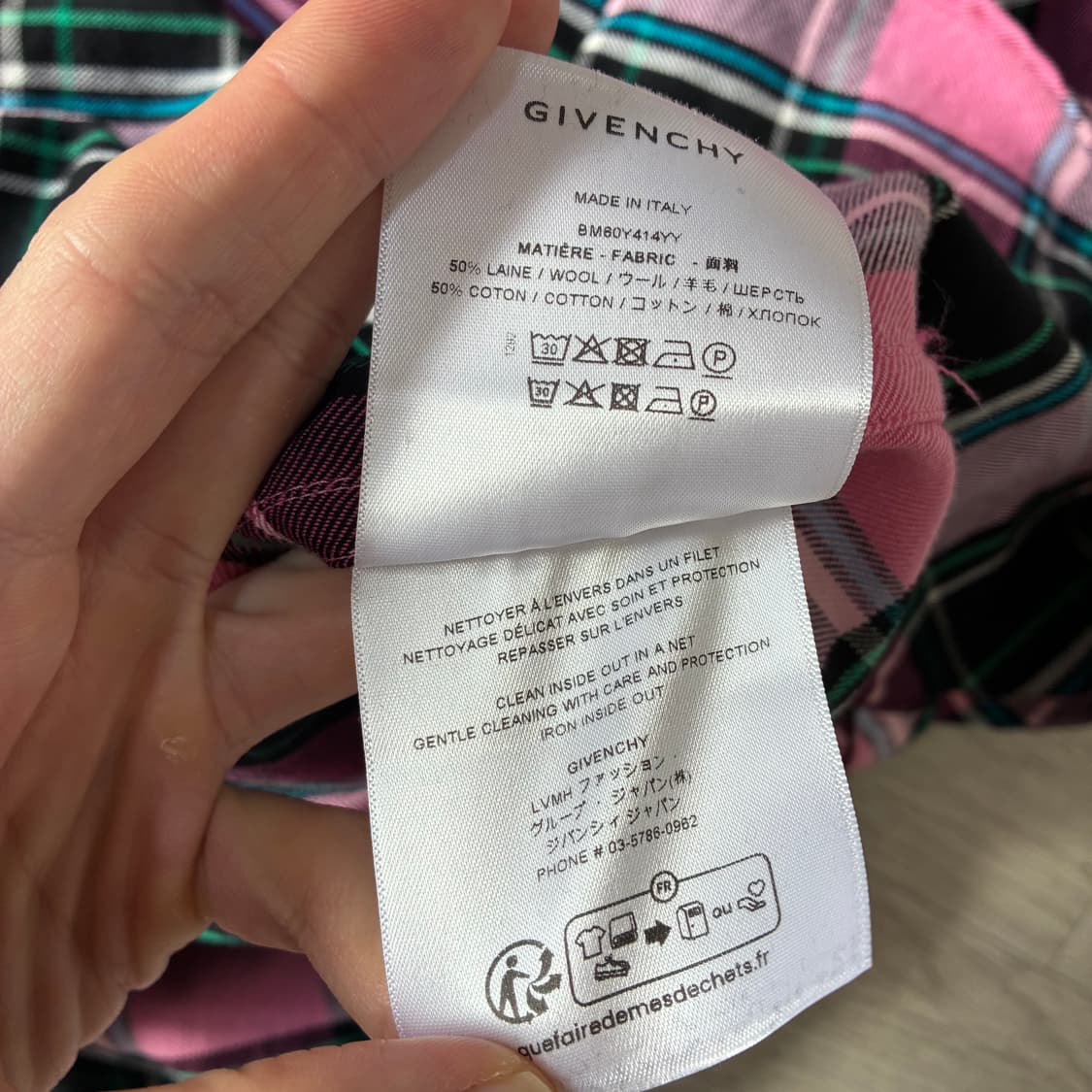 [41] 지방시 오버사이즈 울 체크 셔츠 상품이미지3