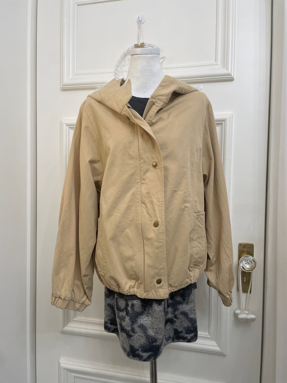 beige cotton back bow jacket(size-F) 상품이미지6