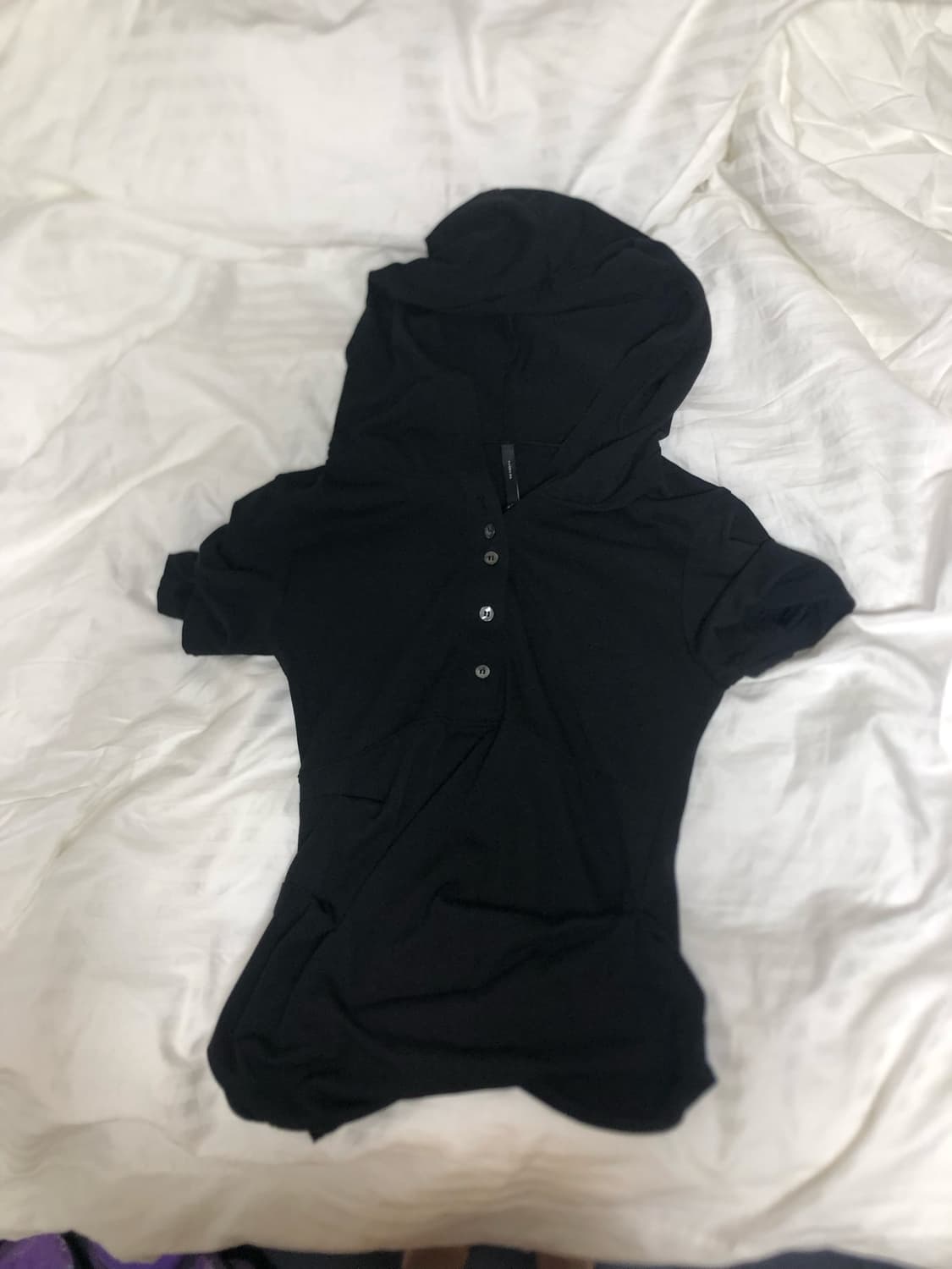 플레어업 Asymmetrical Draped Hoodie 반팔버전 상품이미지2