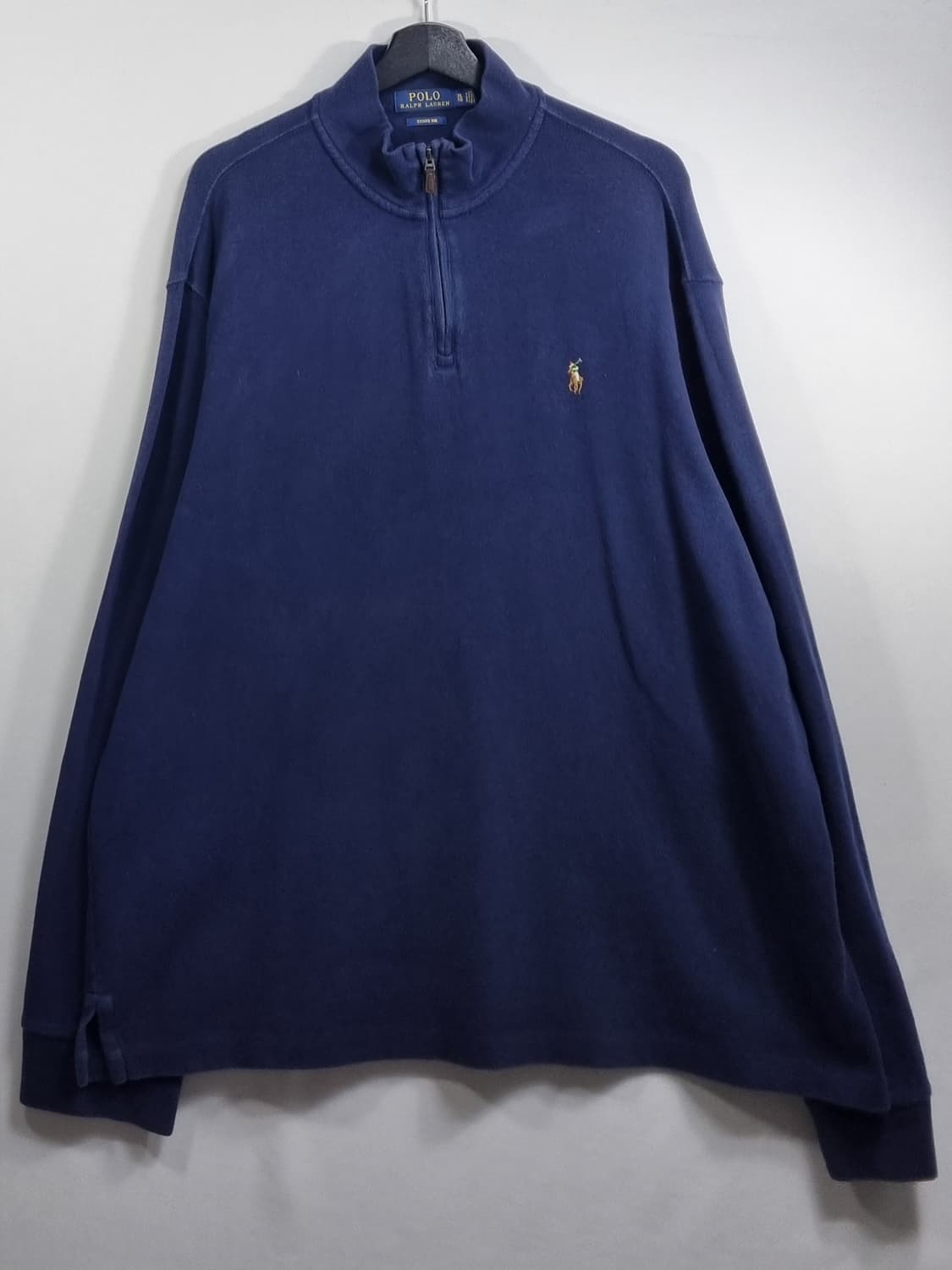 오버핏 XL ) 폴로랄프로렌 네이비 반집업 코튼 니트 상품이미지1