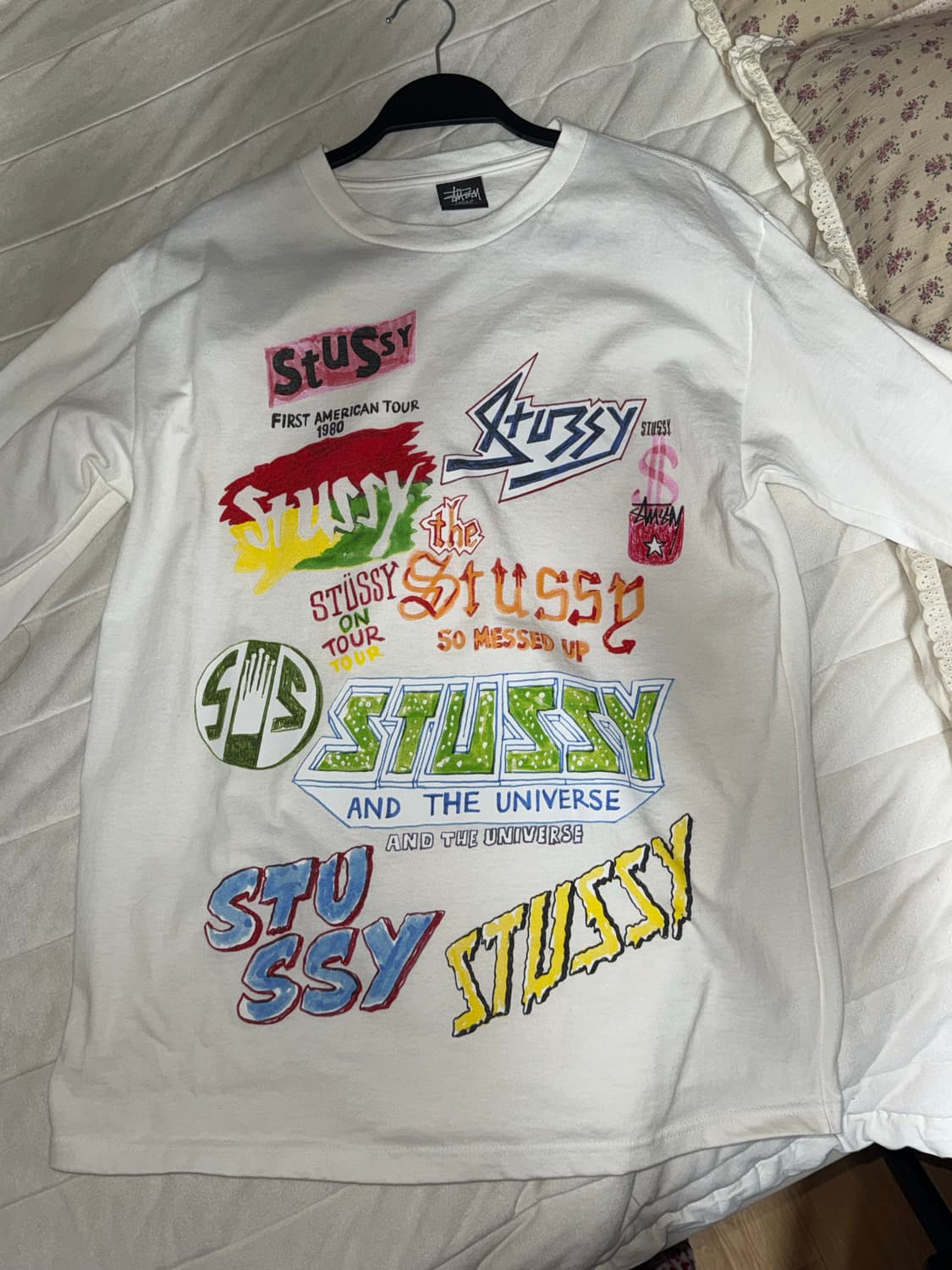 스투시 빈티지 레터링 프린팅 롱 슬리브 L 상품이미지1