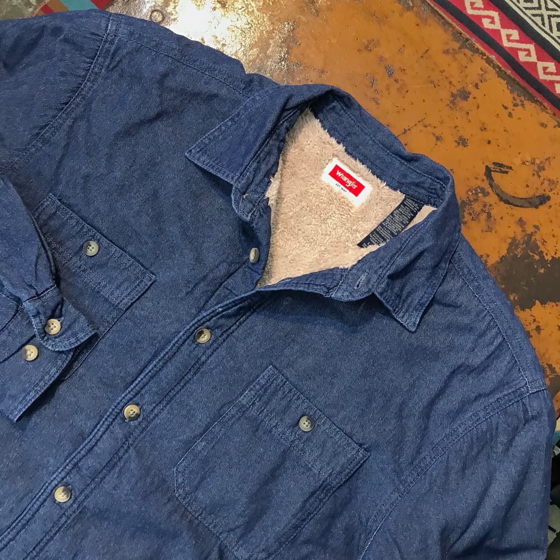 랭글러 진청 데님 양털 셰르파 자켓 남성 110 115 빅사이즈  상품이미지2