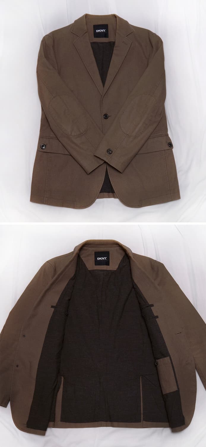 DKNY 브라운 코튼 클래식 헌팅 블레이저 자켓 (100+) 상품이미지3