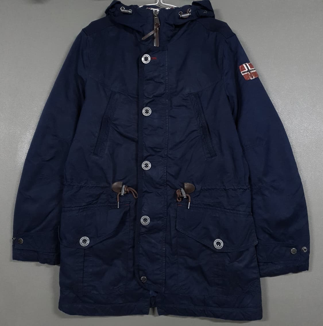 실측 M) 나파피리 헤리티지 윈터 파카 유틸리티 포켓 야상 후드 자켓 상품이미지1