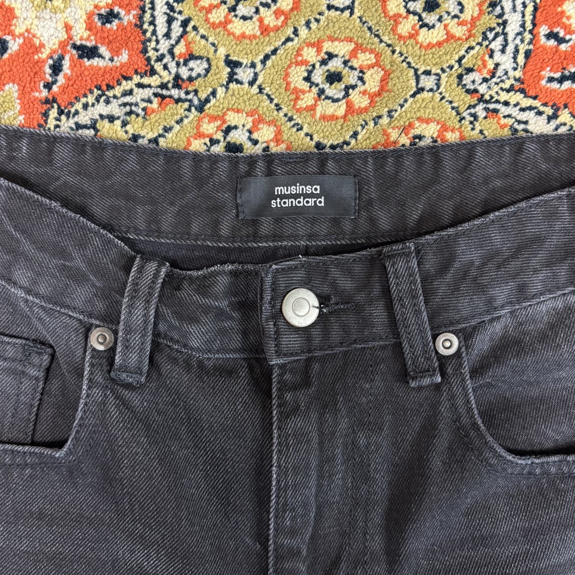 [30] 무신사 스탠다드 블랙 데님 팬츠 상품이미지3