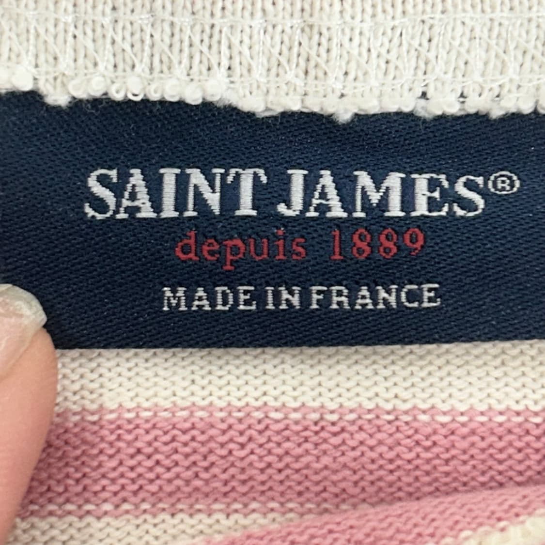 Saint james 핑크 스트라이프 패치 롱슬리브 상품이미지6