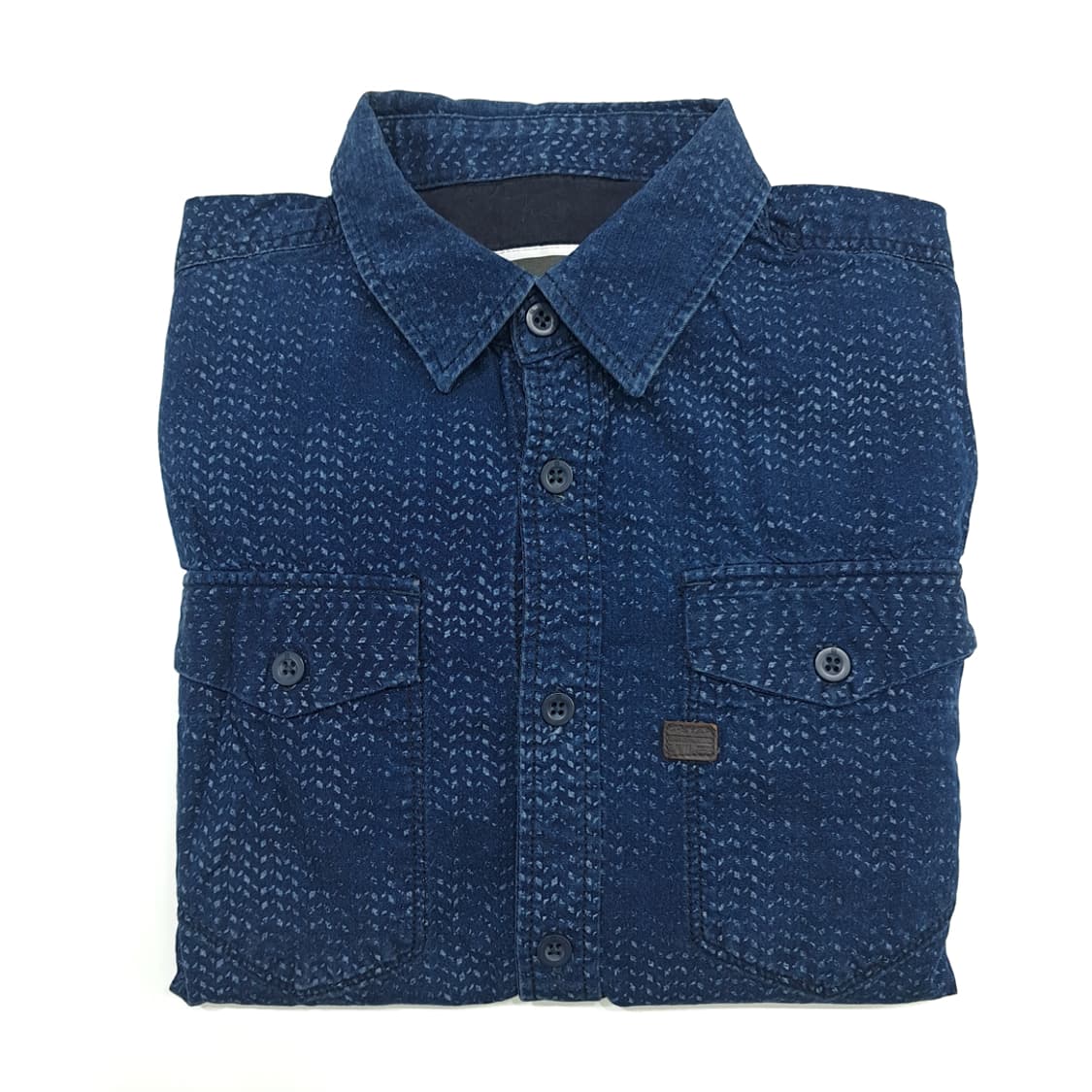 CN684 L 지스타로우 인디고 스카 긴팔 셔츠 남방 상품이미지8