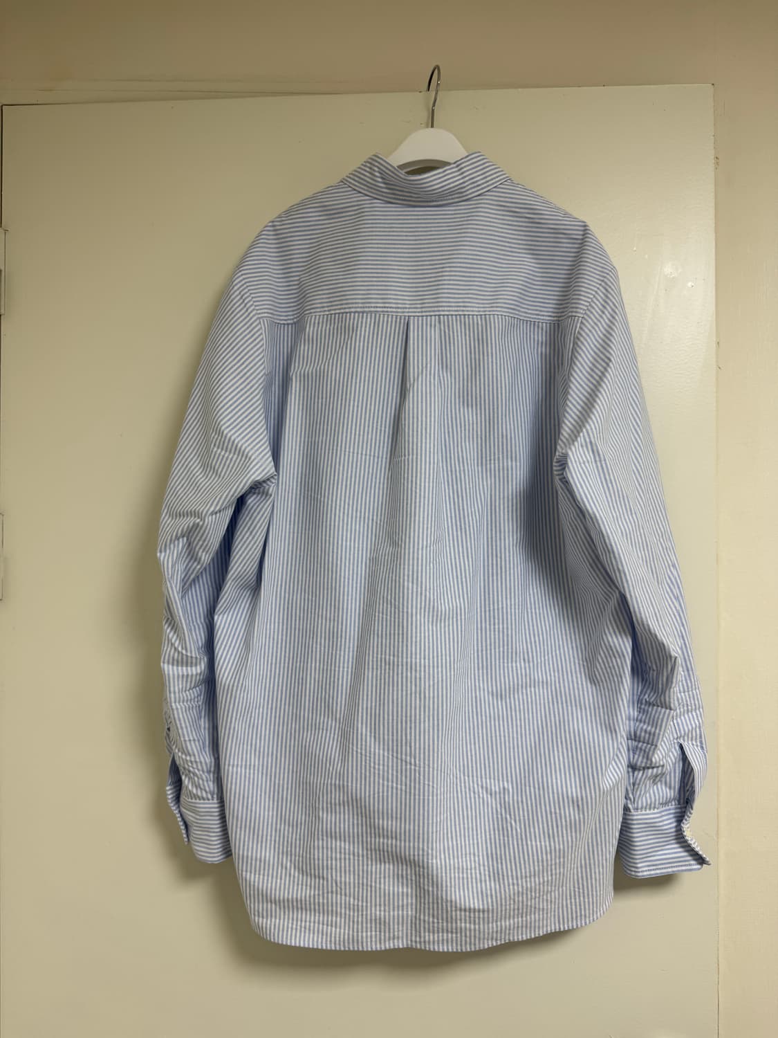 리본빛 Oxford Striped Shirt - Blue 상품이미지4