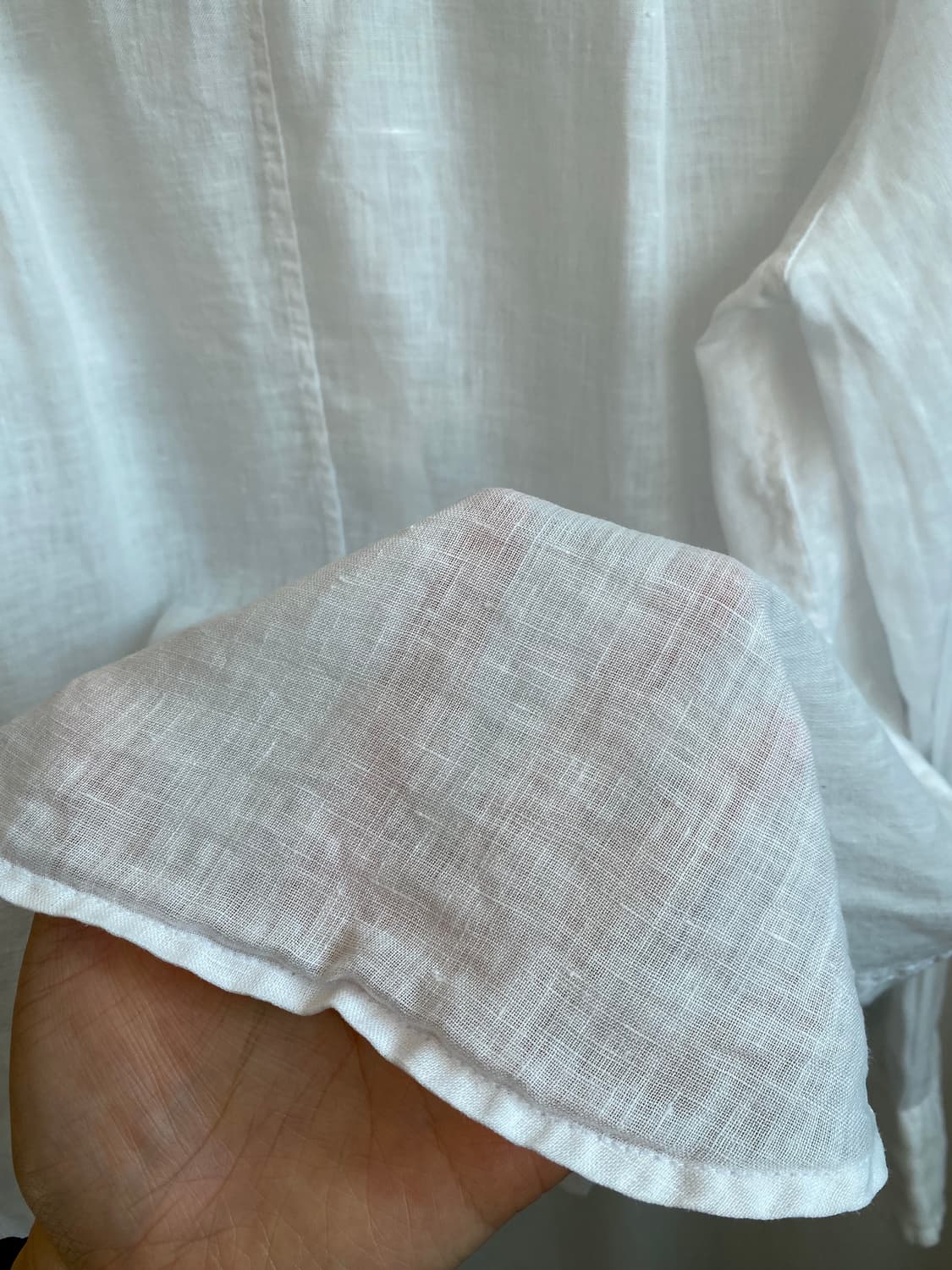 BACK NUMBER 화이트 린넨셔츠(M) 상품이미지9