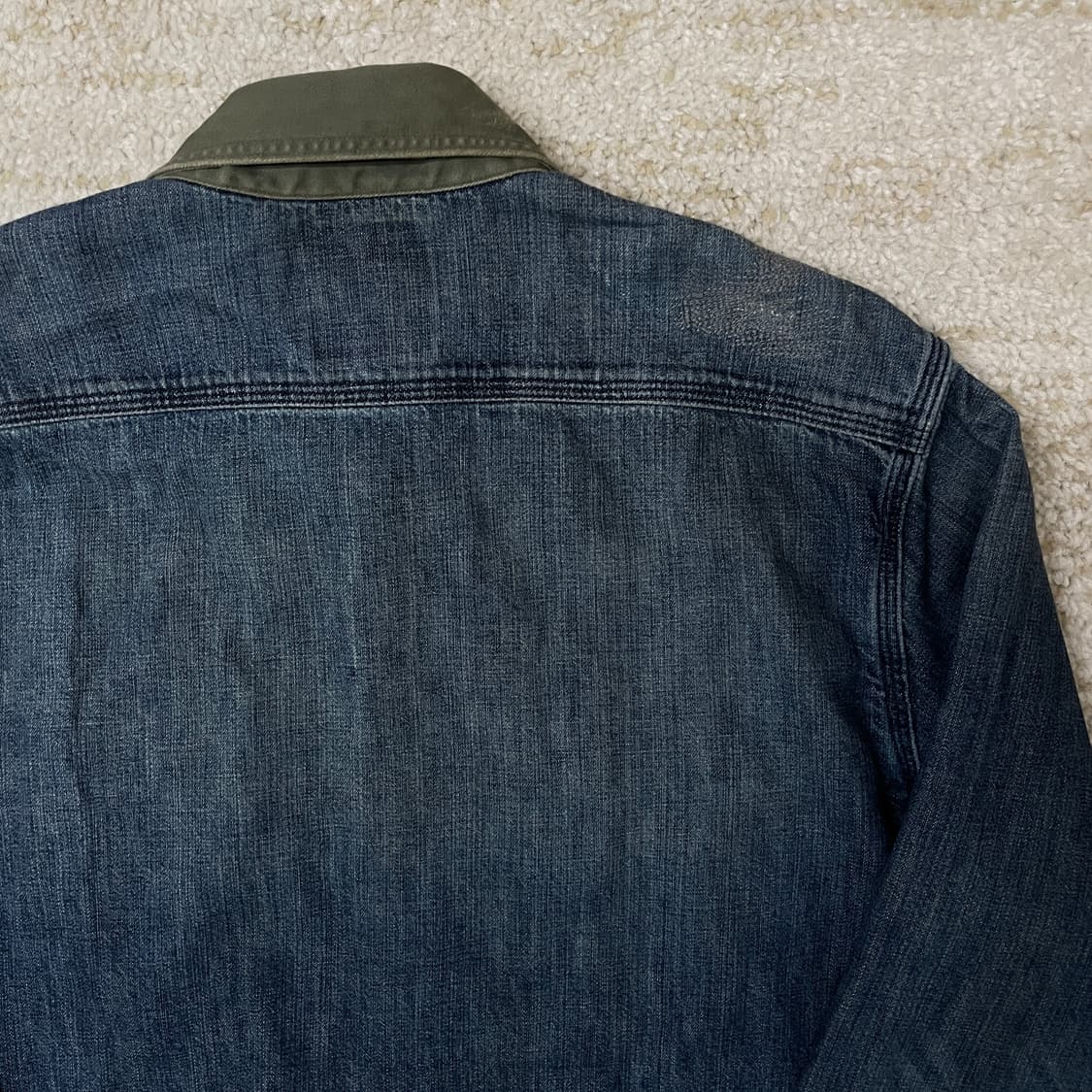 [M] 리바이스 재팬 밀리터리 데님 데미지, 패치 데님 워크 셔츠   상품이미지6