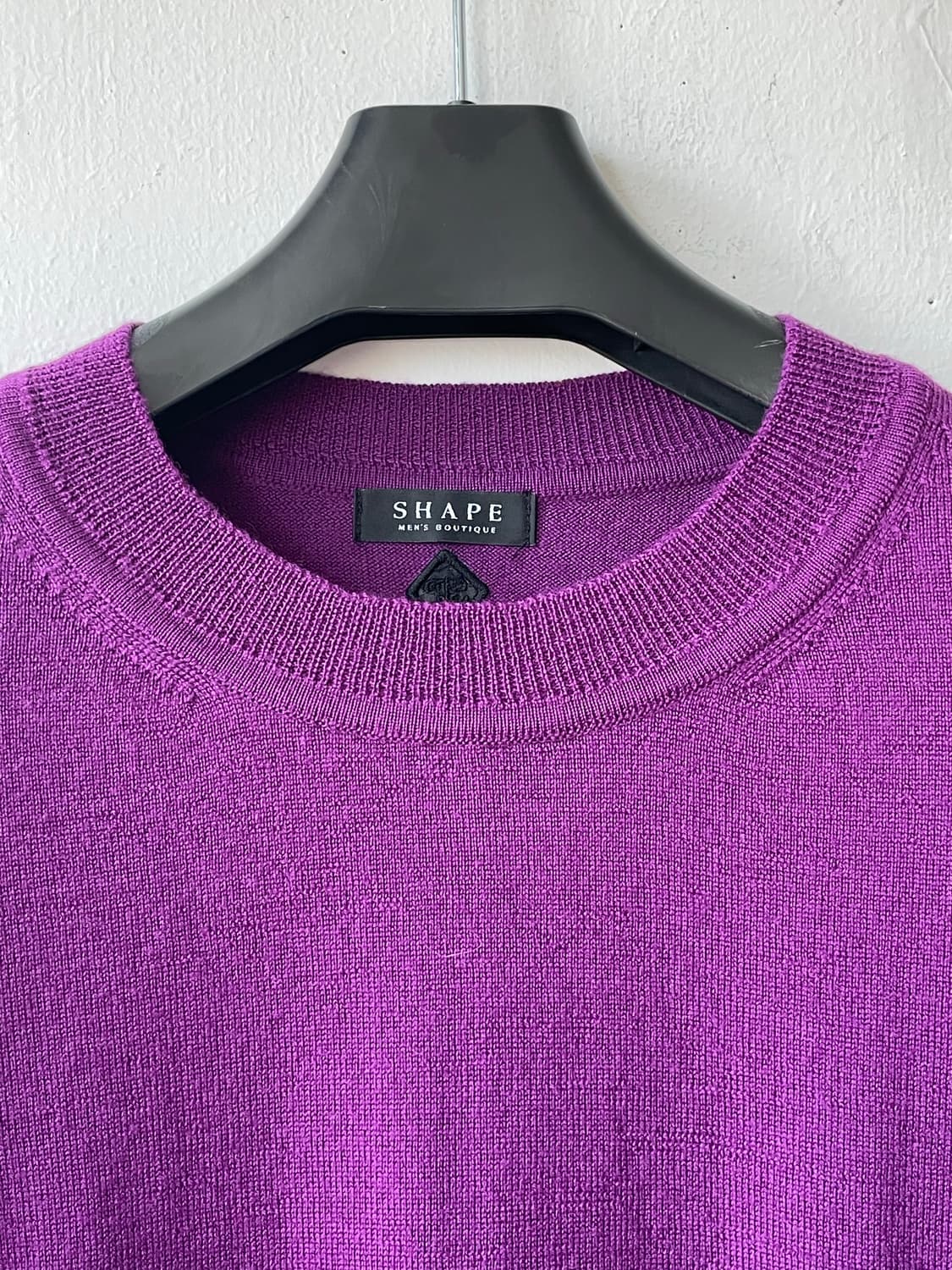 쉐입부티크 Premium WOOL Crew neck knit 퍼플 새상품 상품이미지6