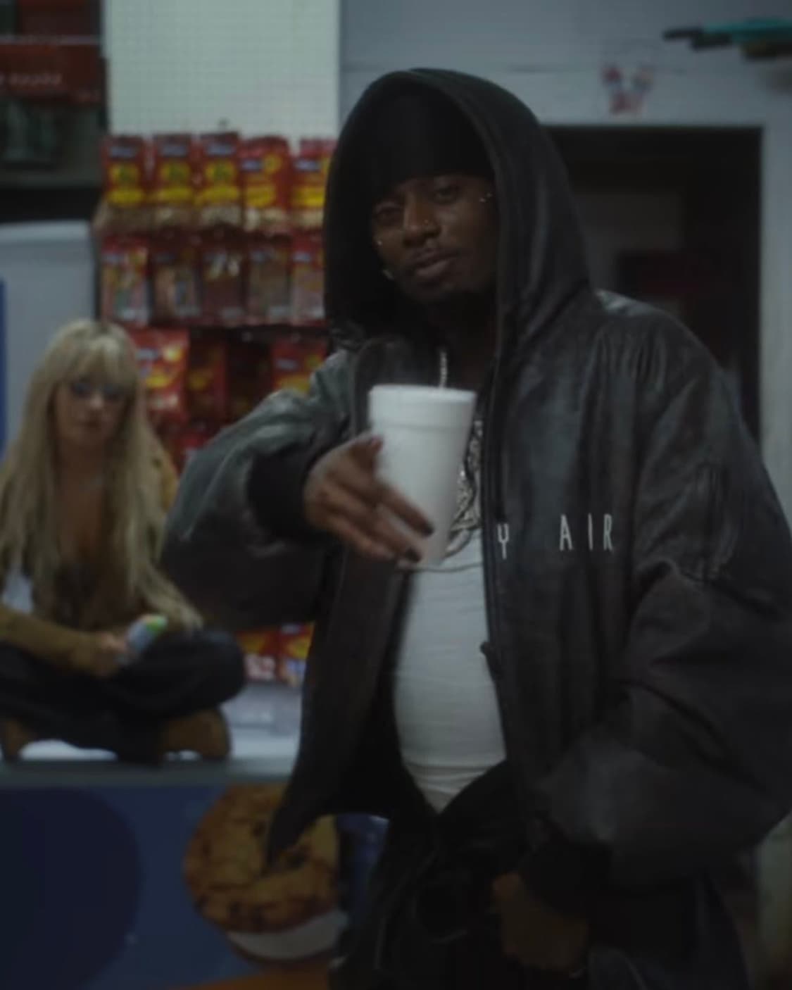 후드바이에어 레더봄버후드 상품이미지1