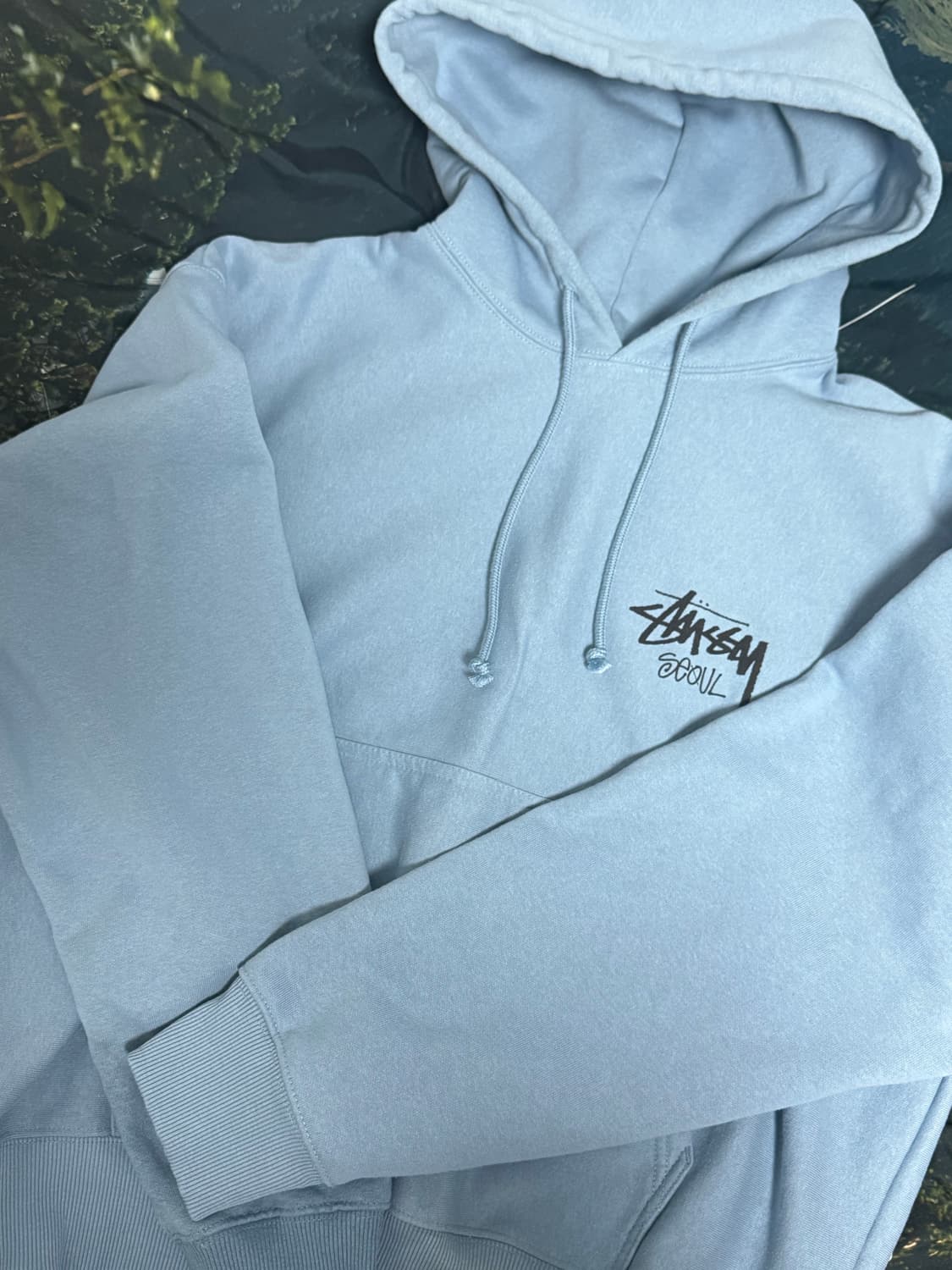 [L] 스투시 스탁 서울 익스클루시브 후드 슬레이트 slate 상품이미지1