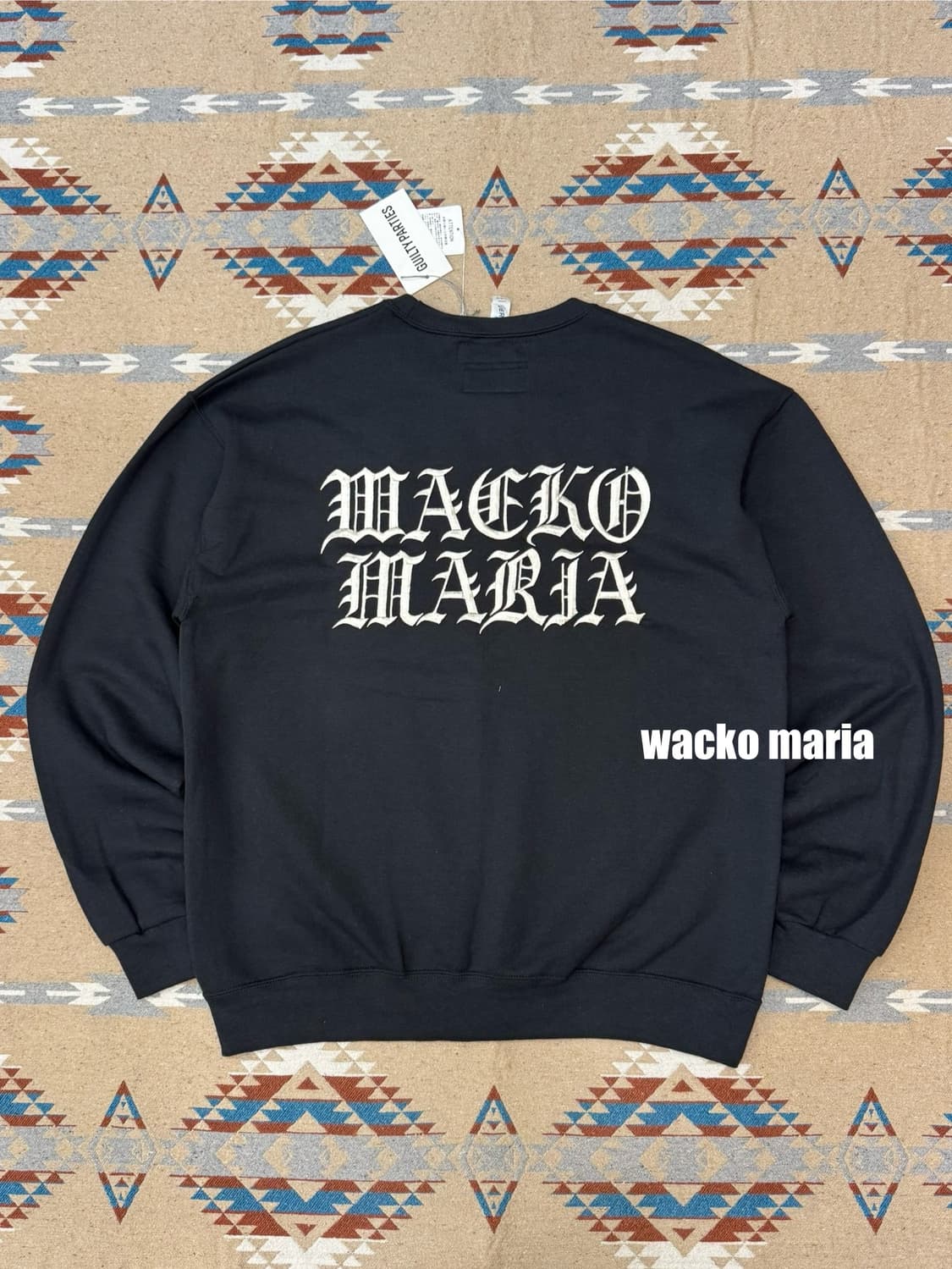 [L] 와코마리아 56타투 스튜디오 맨투맨 블랙  상품이미지1