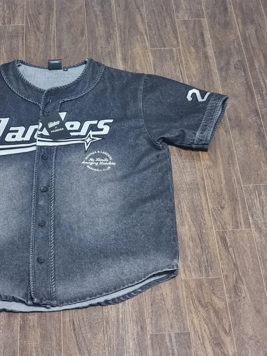 SSG랜더스 x 무신사 한정판 - 블랙데님 유니폼 XL 상품이미지4