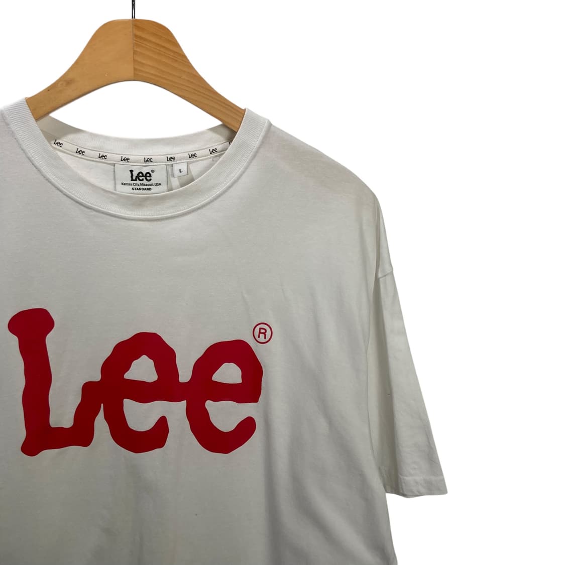 Lee 빅로고 화이트 반팔 상품이미지3