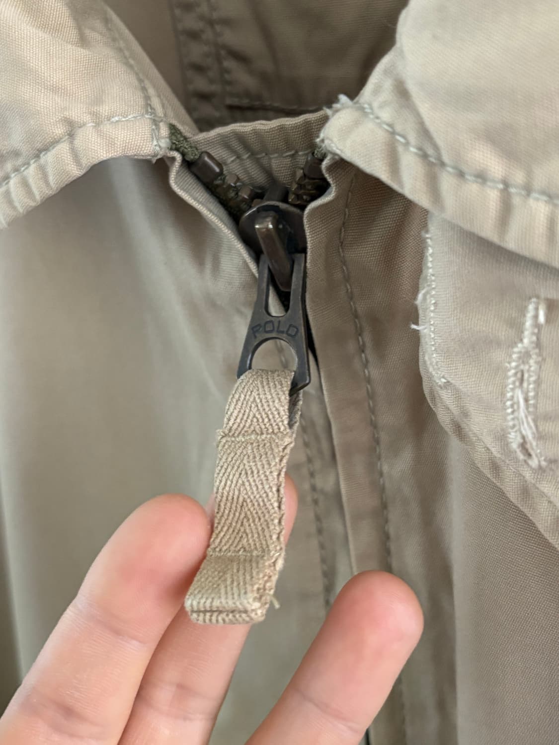 Polo 폴로 랄프로렌 베이지 컬러 엘보우자수 코튼 헤링턴 자켓 상품이미지4