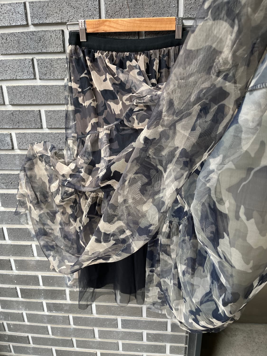 카모플라쥬 더블 튤 롱 스커트 상품이미지9