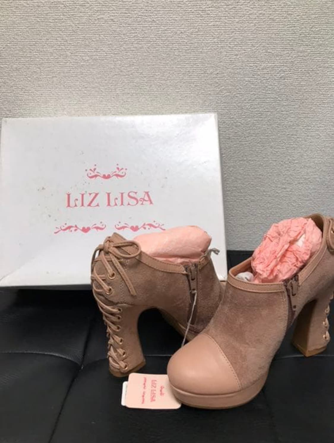 리즈리사 레이스업 힐 펌프스 구두 s사이즈 225 상품이미지1