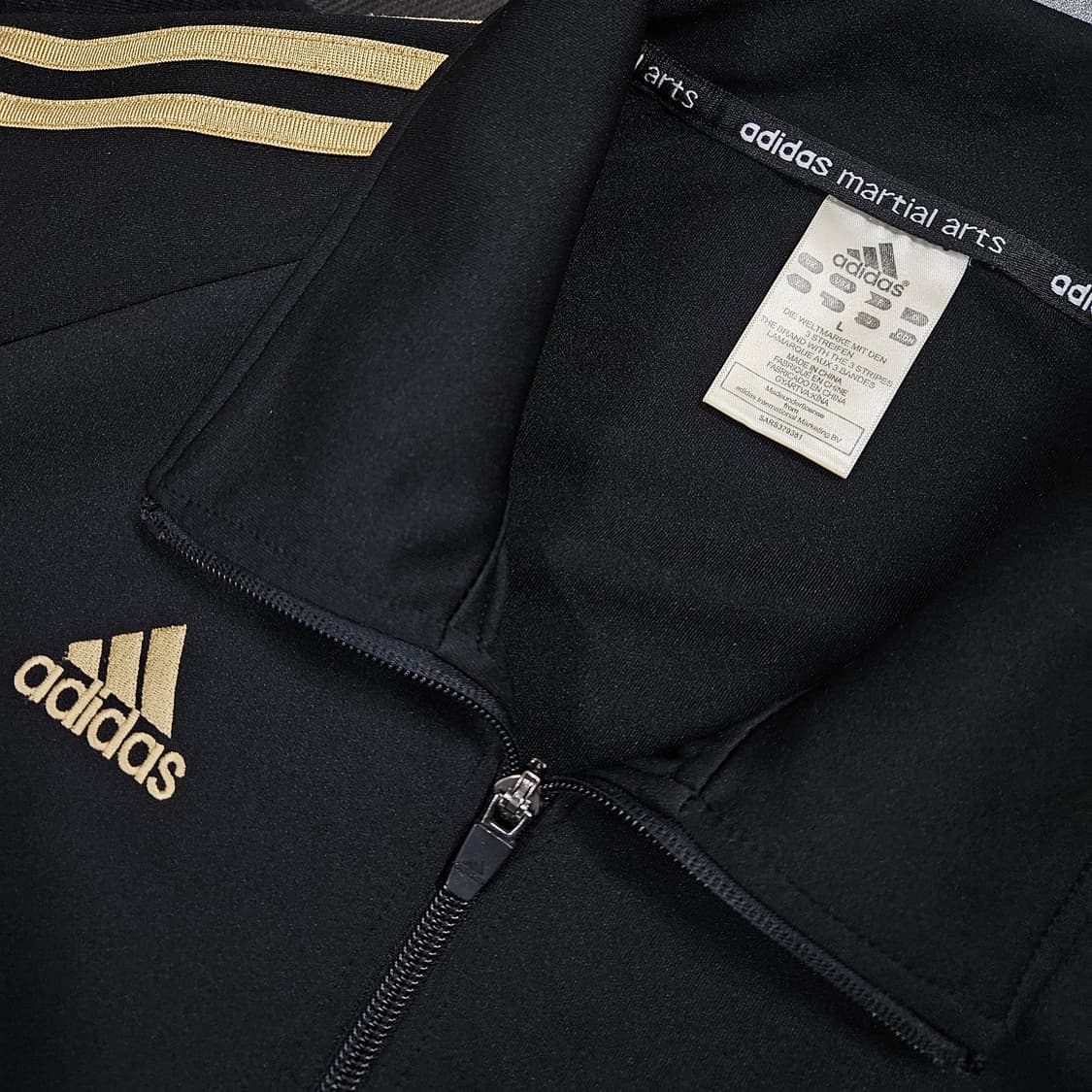 아디다스 블랙골드 검금 삼선 져지 트랙팬츠 세트 L 100 상품이미지4