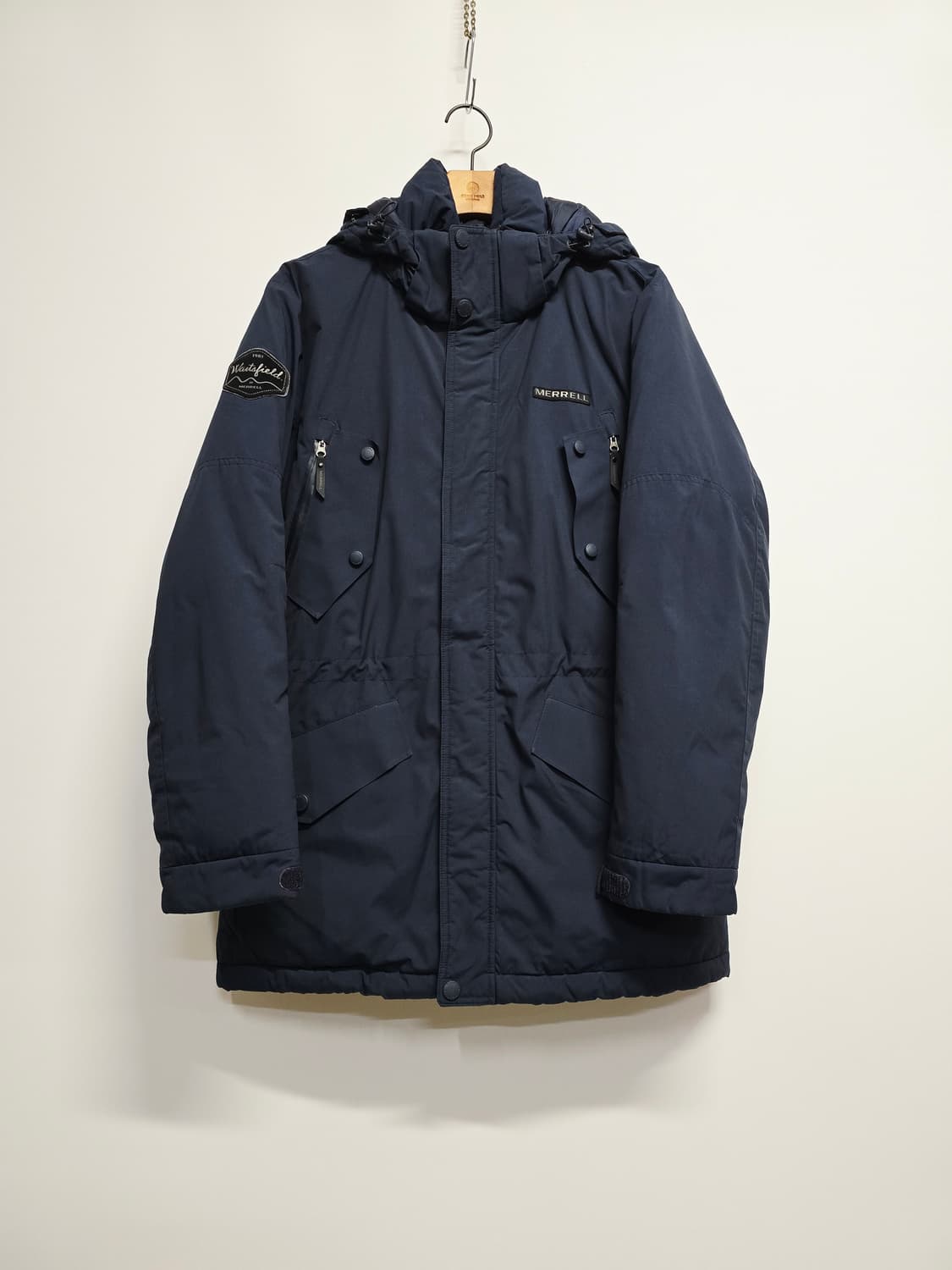 머렐 네이비 후드 구스패딩 점퍼 100 상품이미지1