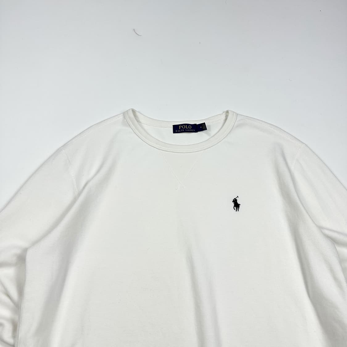 폴로 랄프로렌 클래식 크루넥 맨투맨 화이트 M 상품이미지2