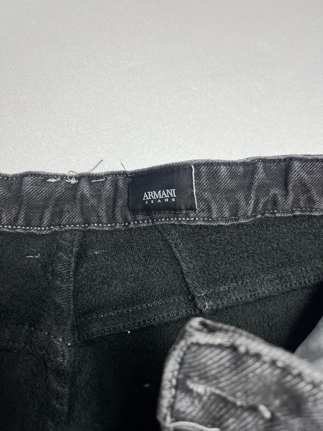 알마니 빈티지 워싱 블랙 데님 팬츠 34 상품이미지3