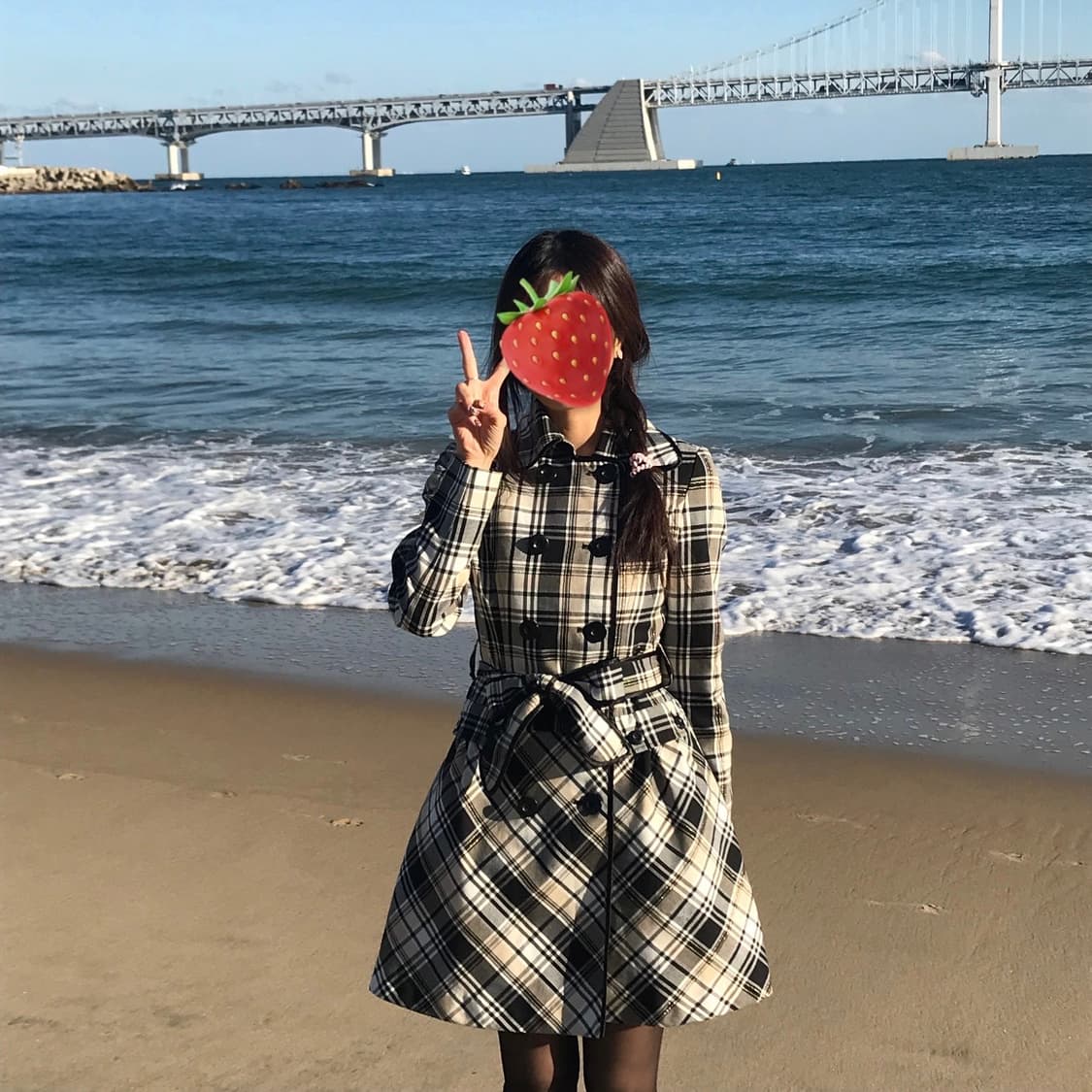 빈티지 핑크믹스 체크 리본 코트 히메갸루 로걀 라떼 긱시크 고딕 고스 상품이미지2