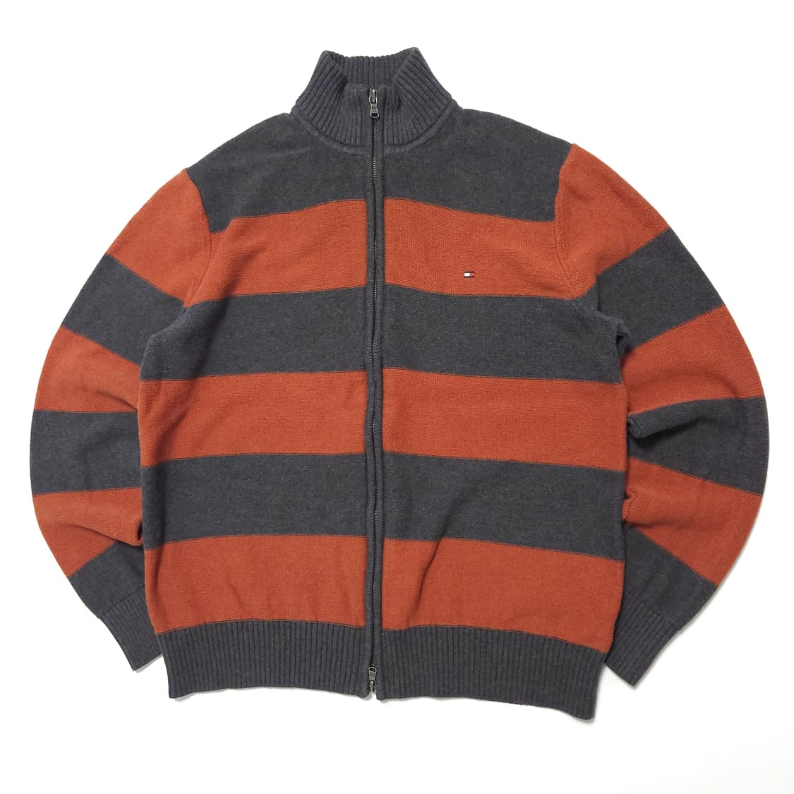 타미힐피거 스트라이프 투웨이 니트 집업 상품이미지1