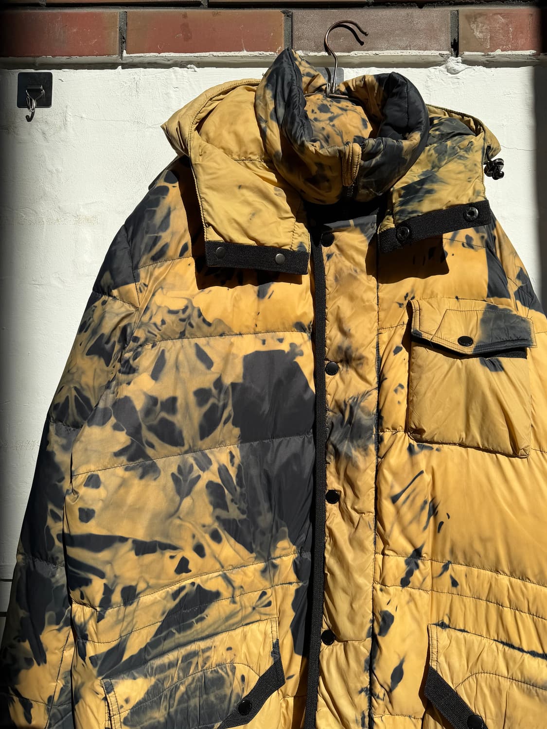 Songzio 옐로/블랙 타이다이 덕 다운 패딩 자켓 110 상품이미지2
