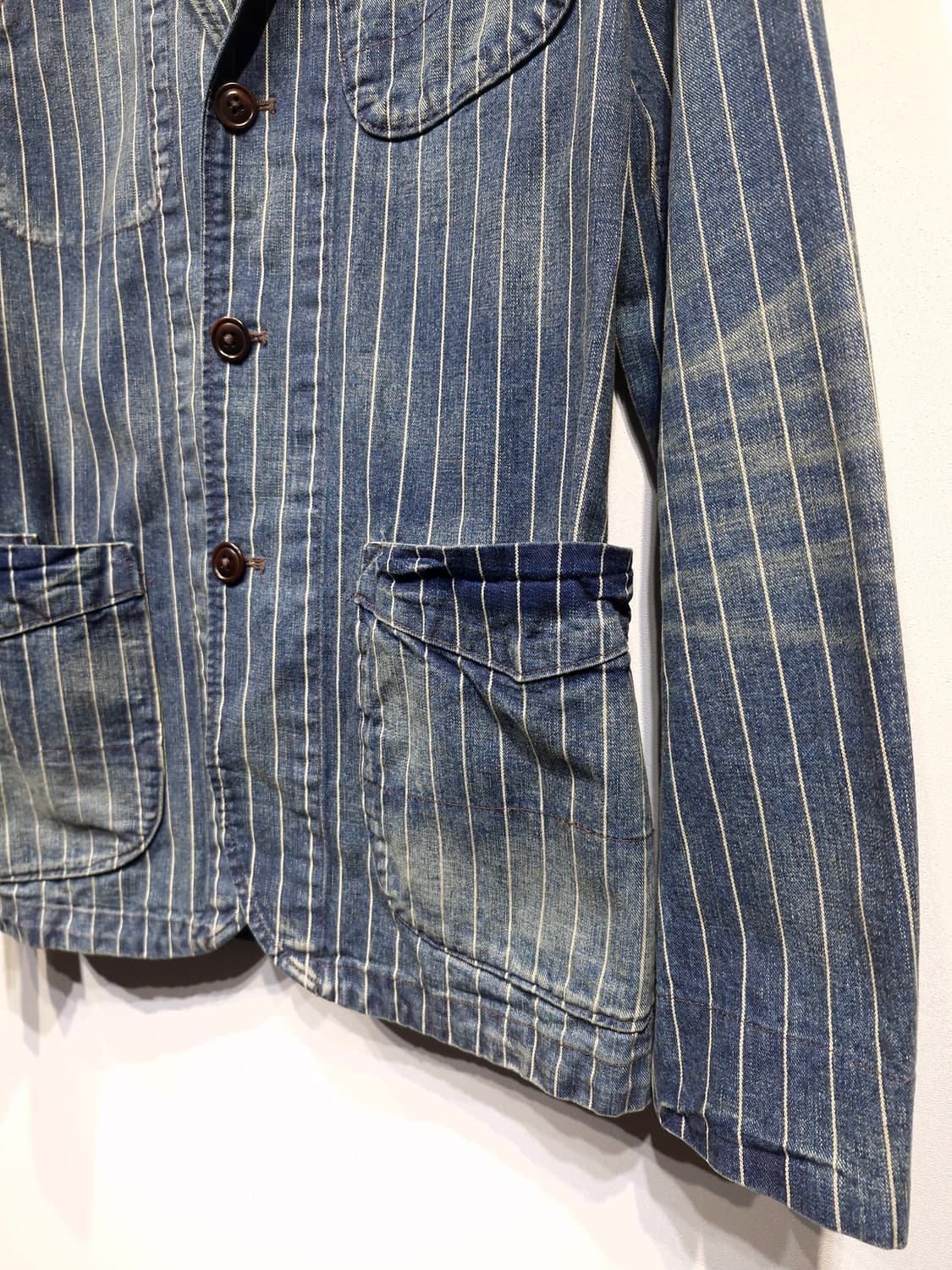 폴로랄프로렌 히코리워싱 스트라이프 데님 블레이져 상품이미지4