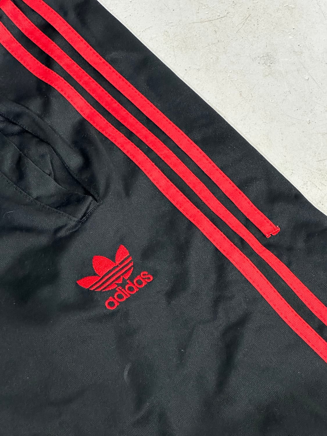 80s 아디다스 블랙 파이어버드 와이드 트레이닝 팬츠 추리닝 바지 90 상품이미지6