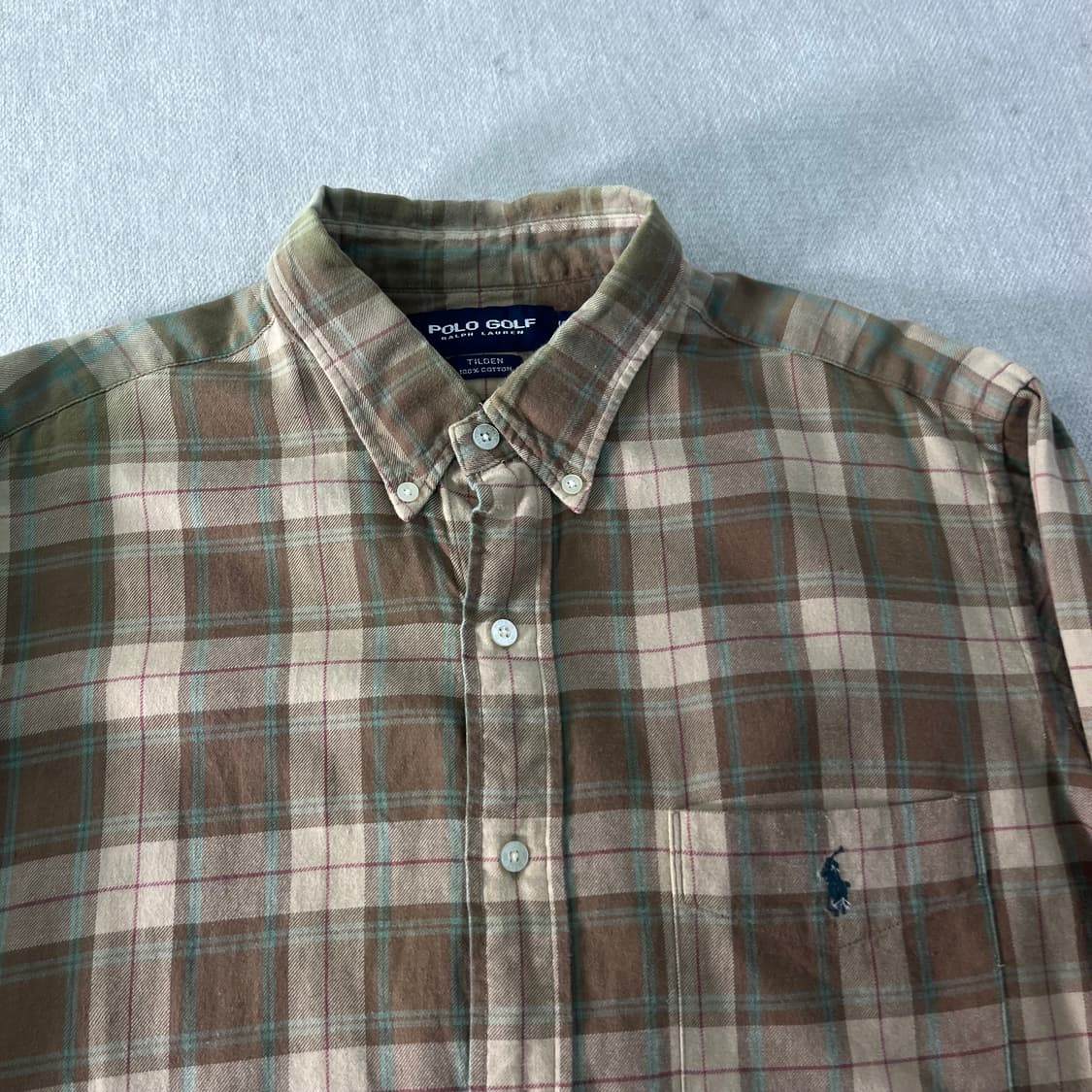 100 폴로랄프로렌 골프 빈티지 체크 셔츠 상품이미지2