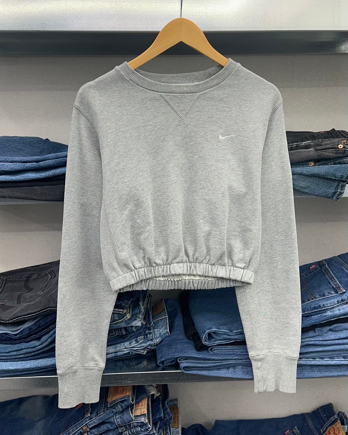 (WOMEN)나이키 크롭 맨투맨-M1741 상품이미지2