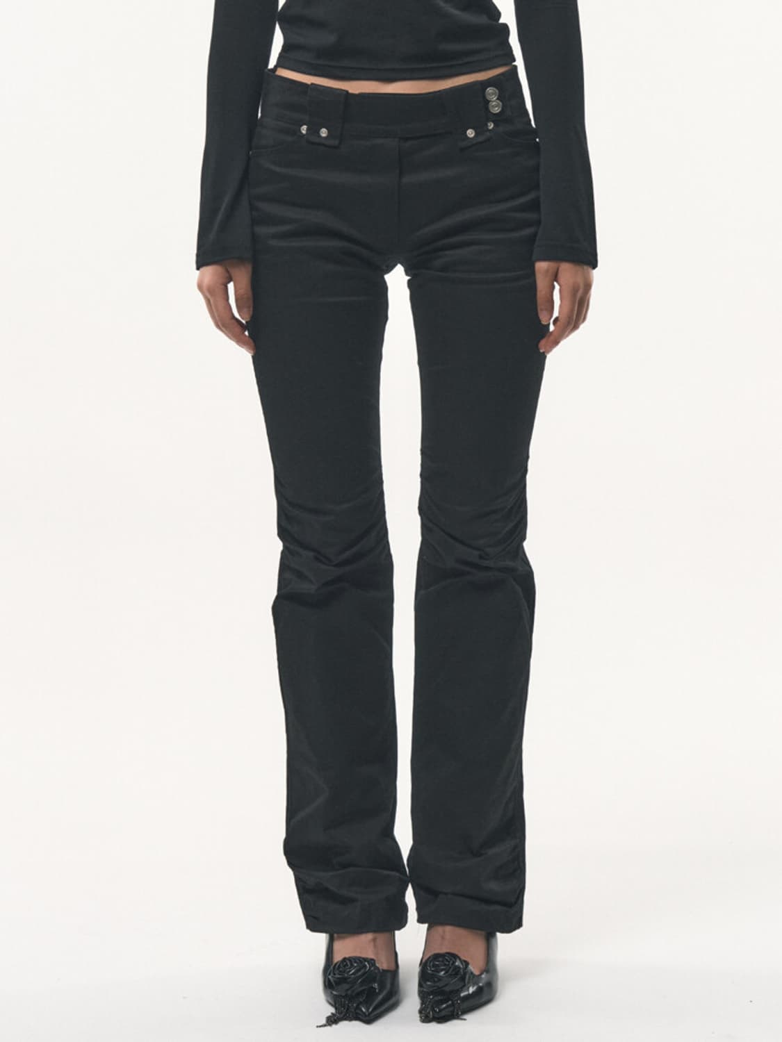 포더웨더 셔링 부츠컷 팬츠 M 상품이미지1