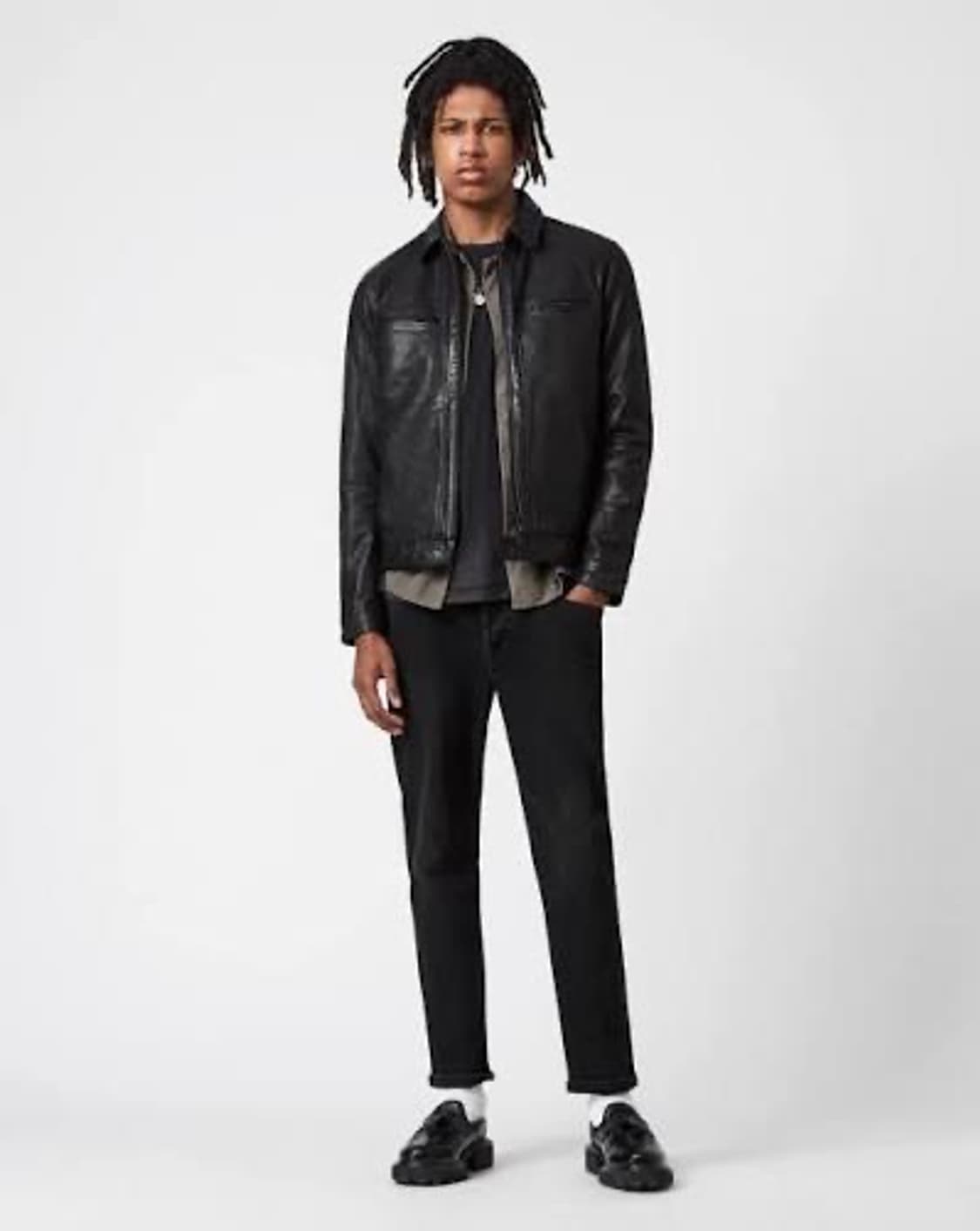 [M] 올세인츠 라크 레더 자켓 상품이미지2