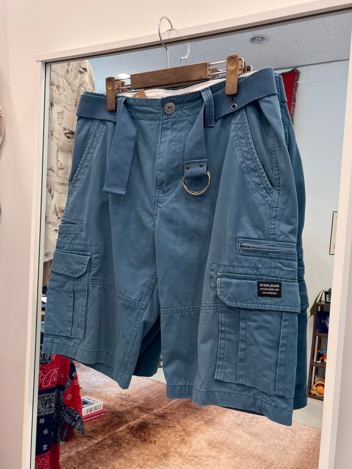 Guess 게스 벨티드 카고 하프 팬츠 (33inch) 상품이미지1