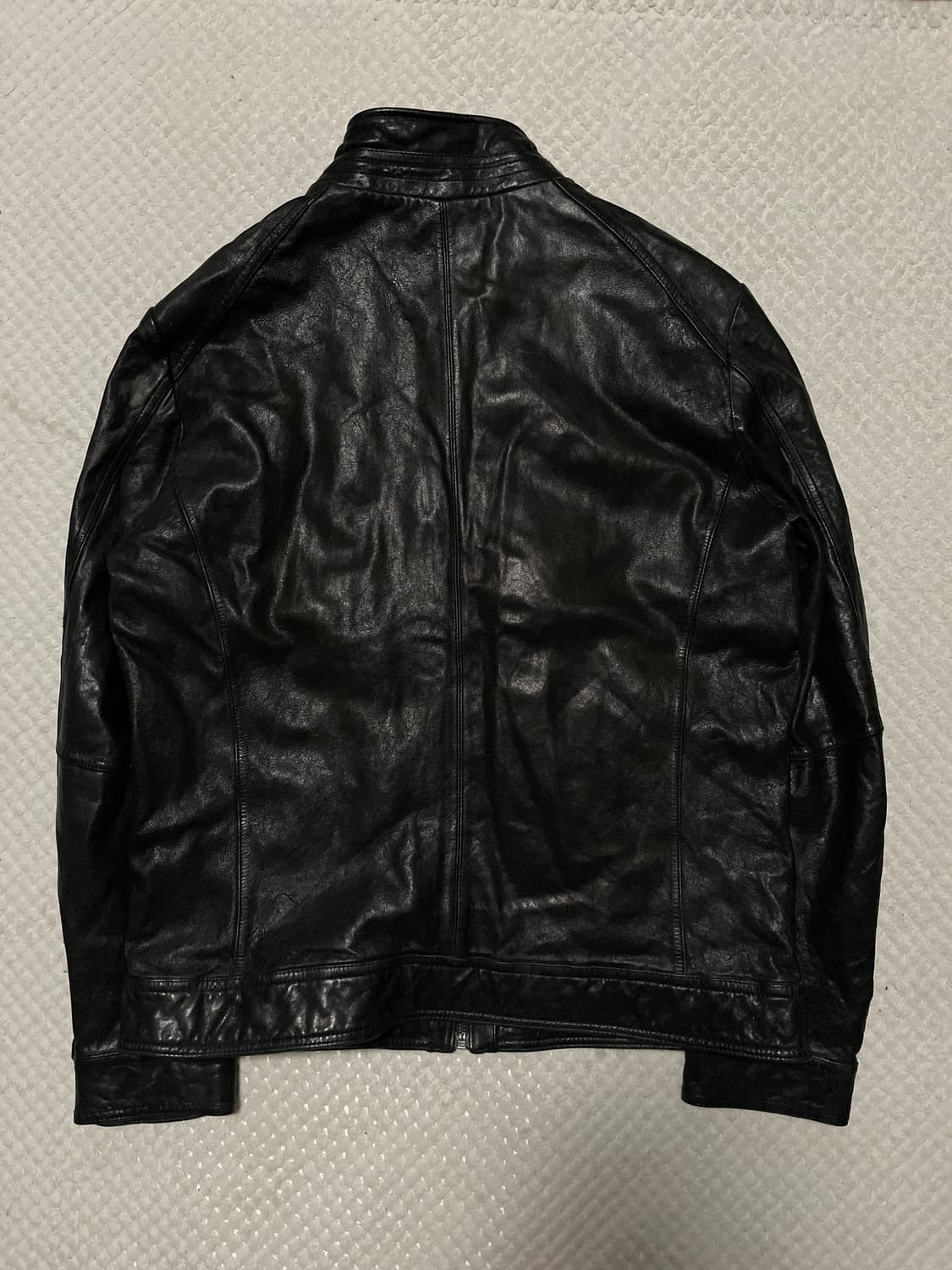 AND Z 웨스턴 무드 램스킨 양가죽 절개 바이커 레더 자켓 상품이미지3