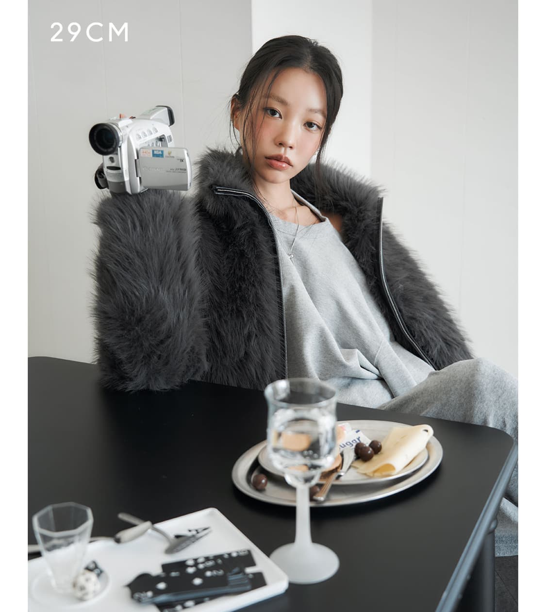 LCDC fur zipup jacket 퍼자켓 그레이  상품이미지1