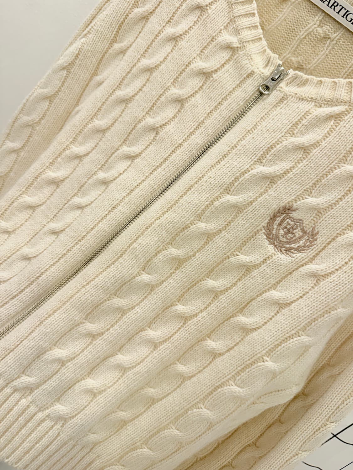 라티젠 집업 케이블 가디건 상품이미지6