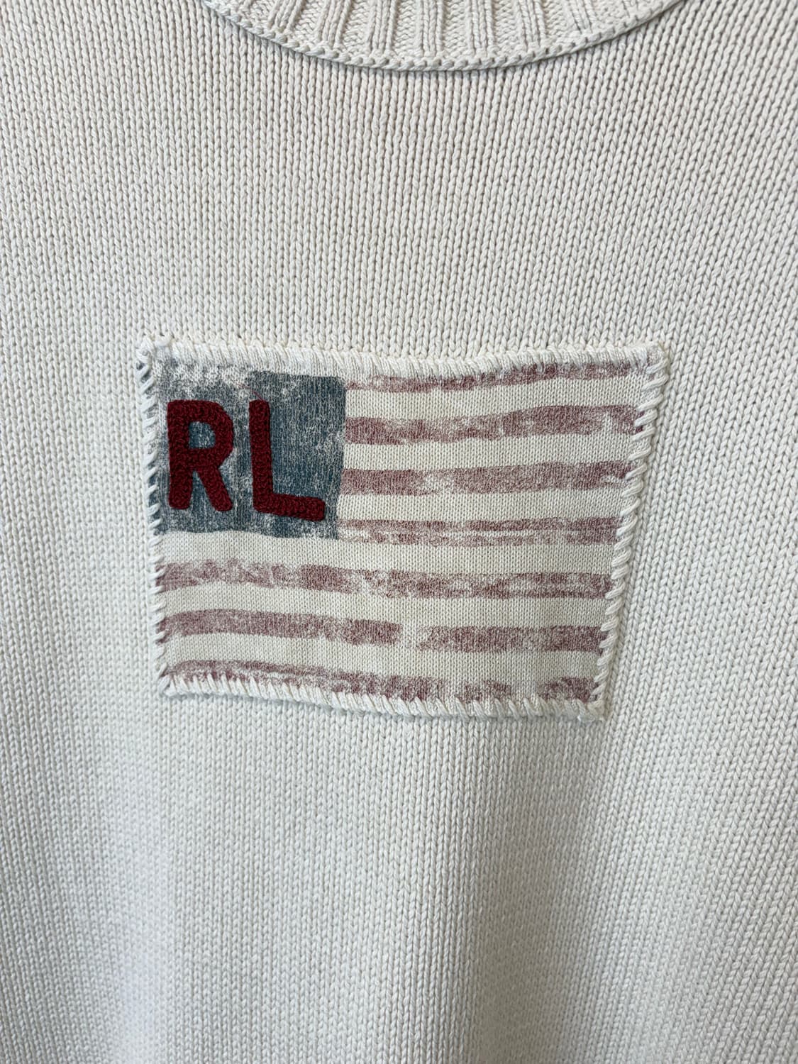 폴로랄프로렌 폴로진스 빈티지 성조기 코튼 니트 아이보리 상품이미지6