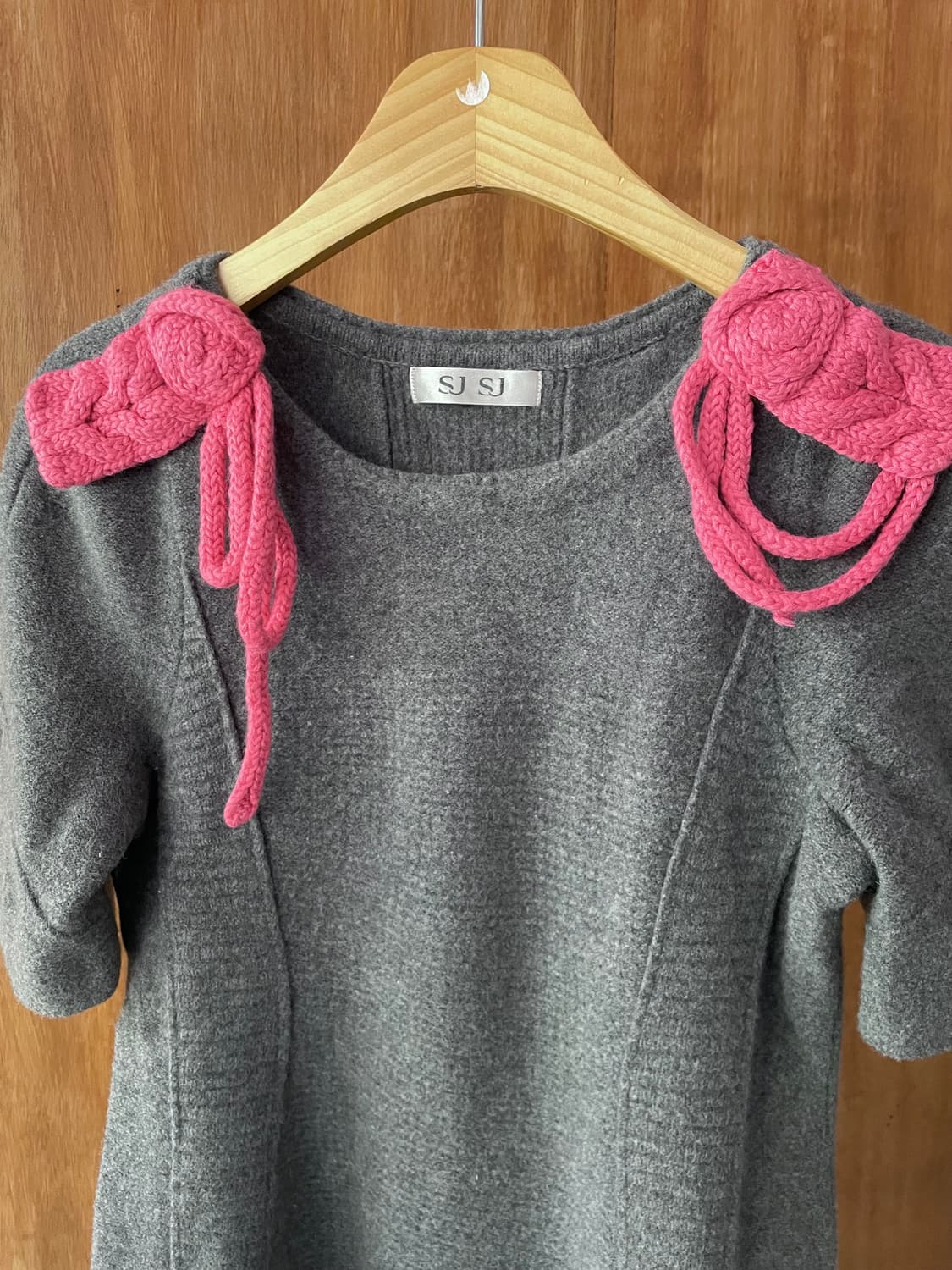 Pink knot wool midi dress 상품이미지5