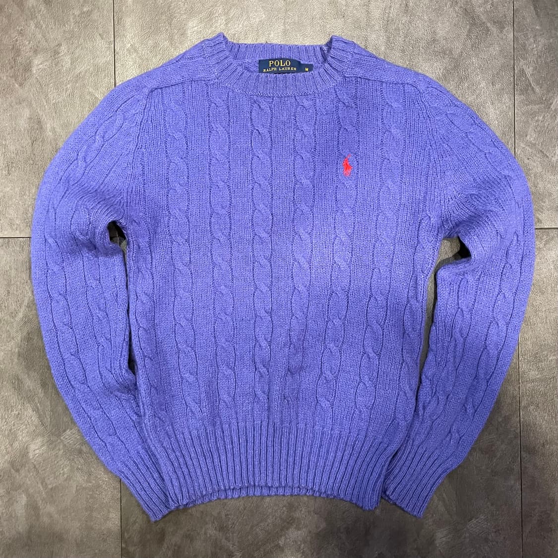 [IM] polo 폴로랄프로렌 꽈배기 퍼플 니트 상품이미지2